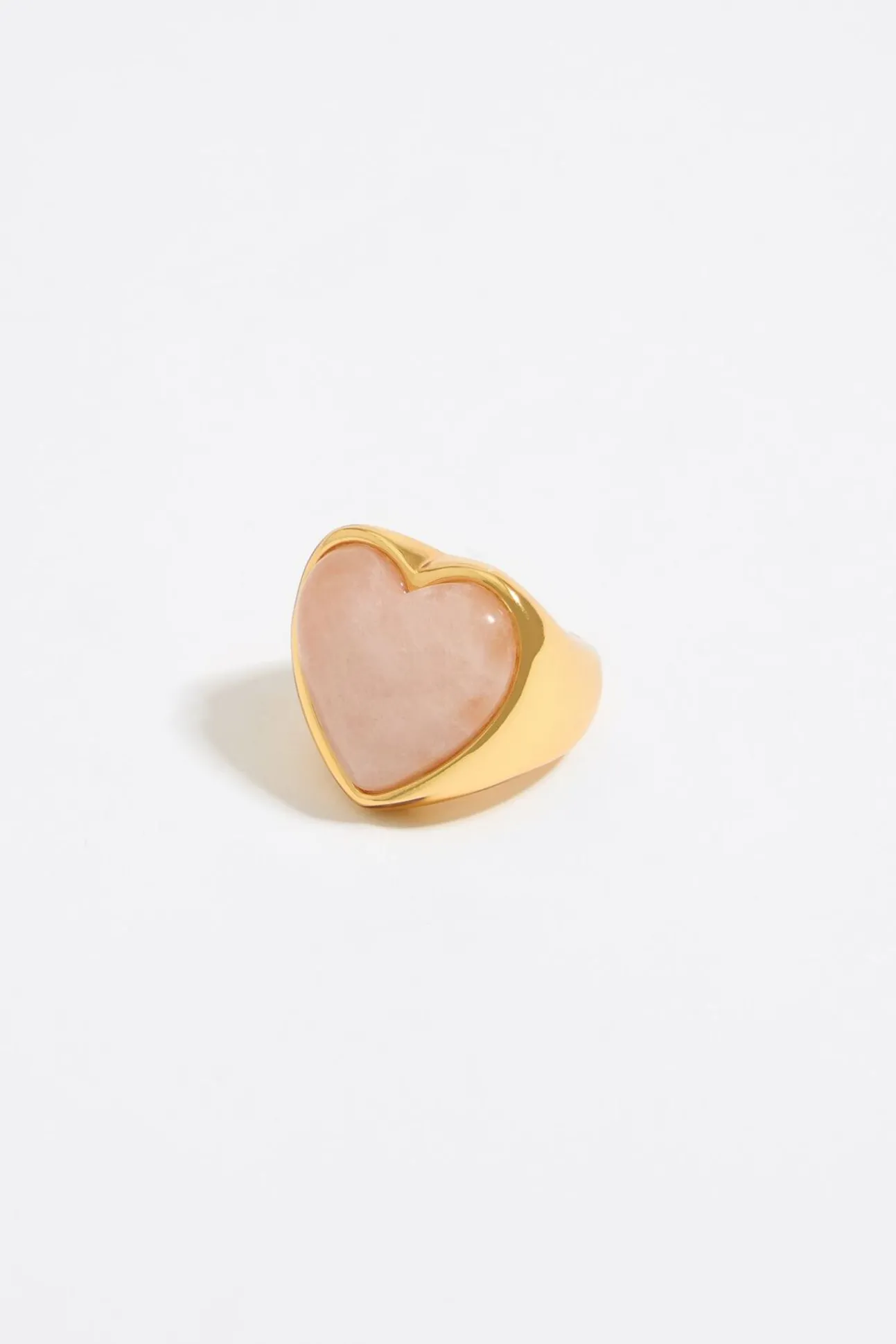 BIMBA Y LOLA Anillo Corazon Piedra Rosa<Mujer Anillos