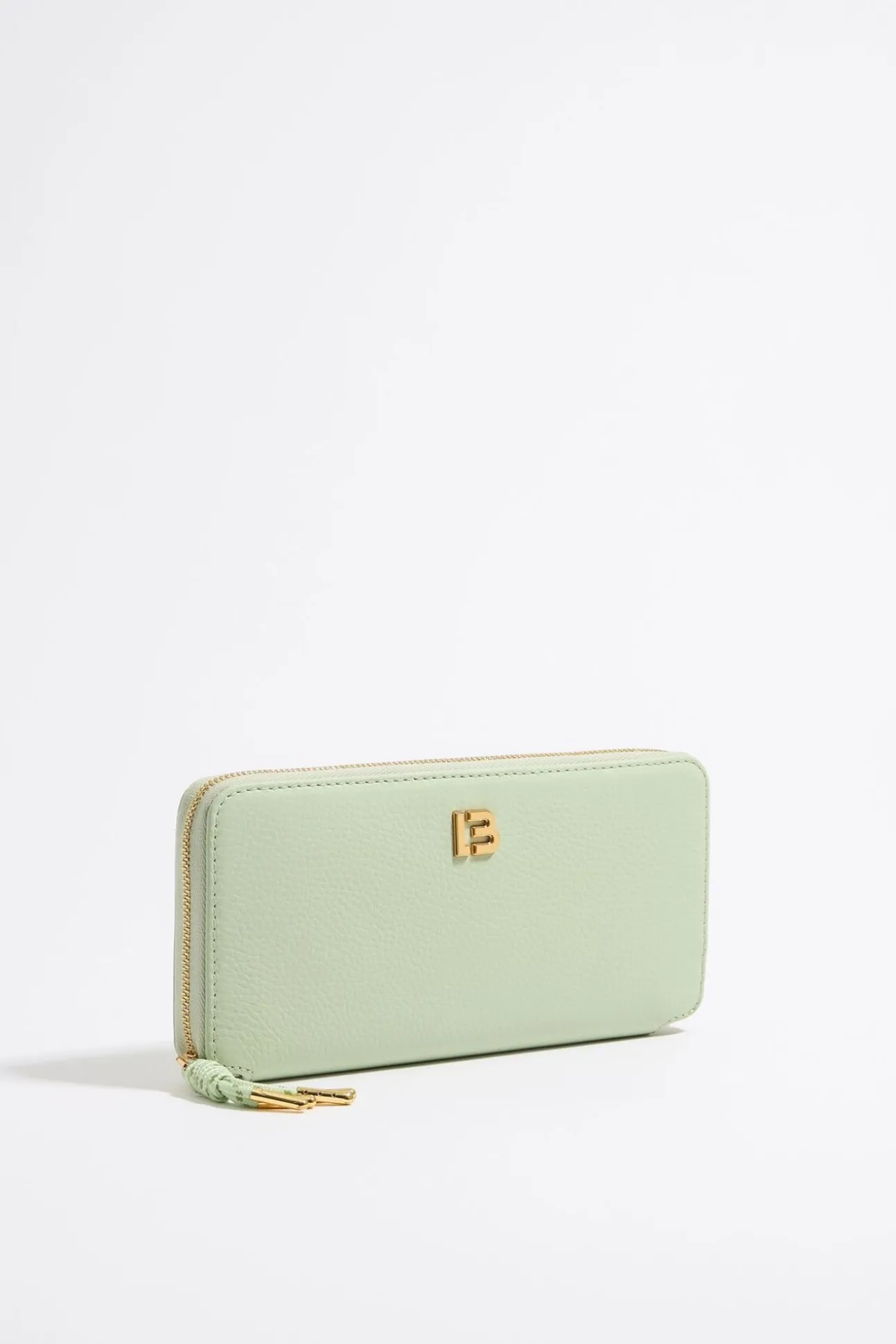 BIMBA Y LOLA Billetera Horizontal Con Cremallera Piel Verde Pastel<Mujer Piel