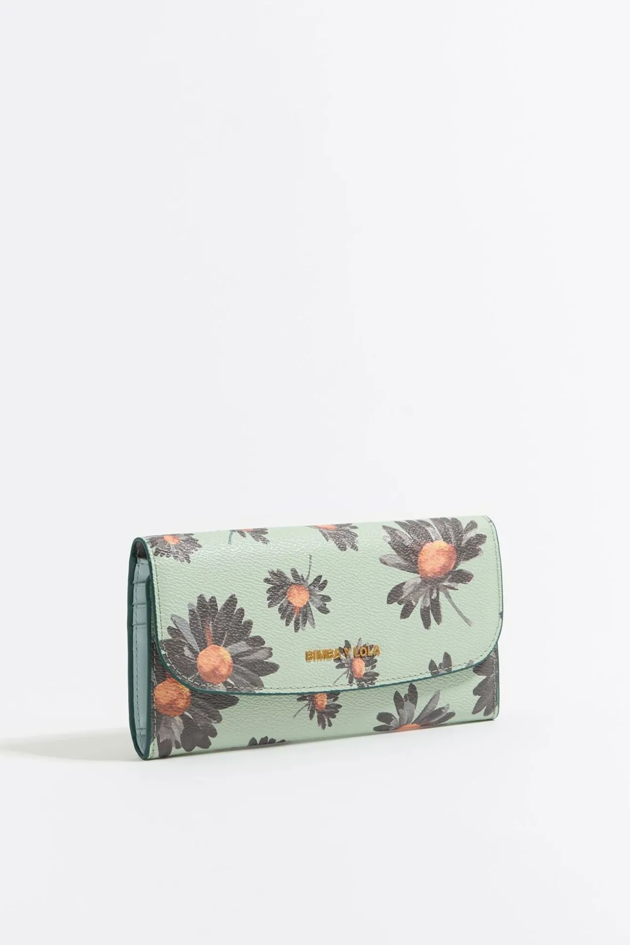 BIMBA Y LOLA Billetera Solapa Daisy Verde<Mujer Billeteras