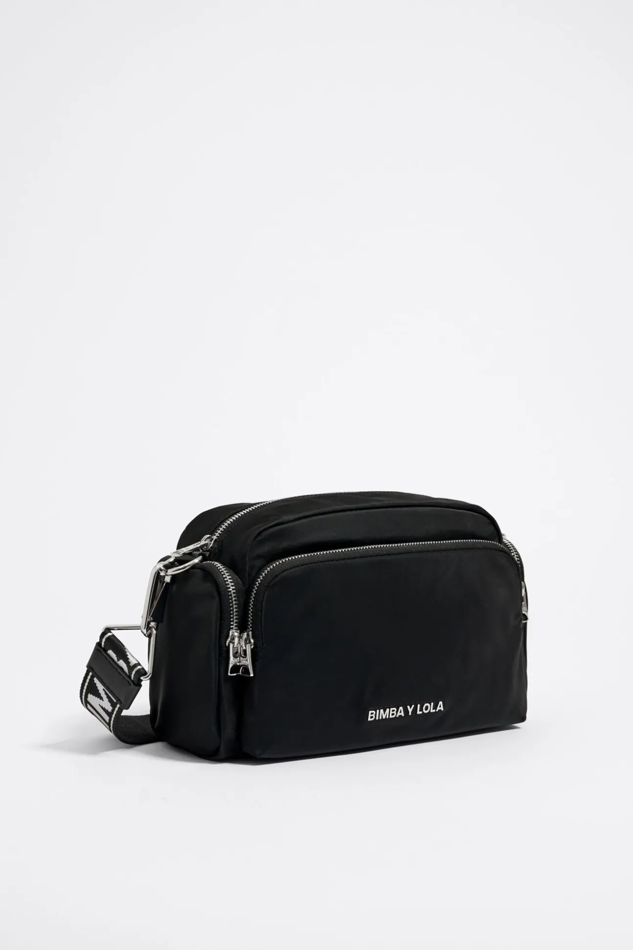 BIMBA Y LOLA Bolso Bandolera Mediano Negro<Mujer Bolsos Nylon