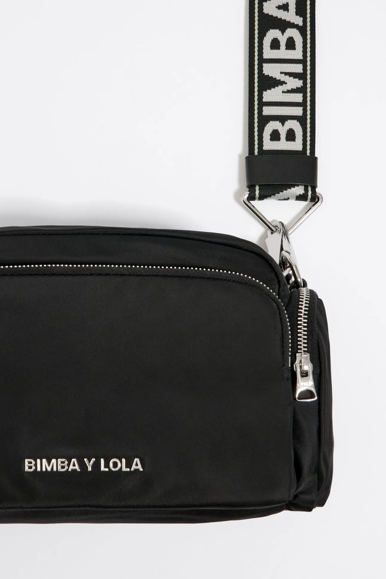 BIMBA Y LOLA Bolso Bandolera Mediano Negro<Mujer Bolsos Nylon