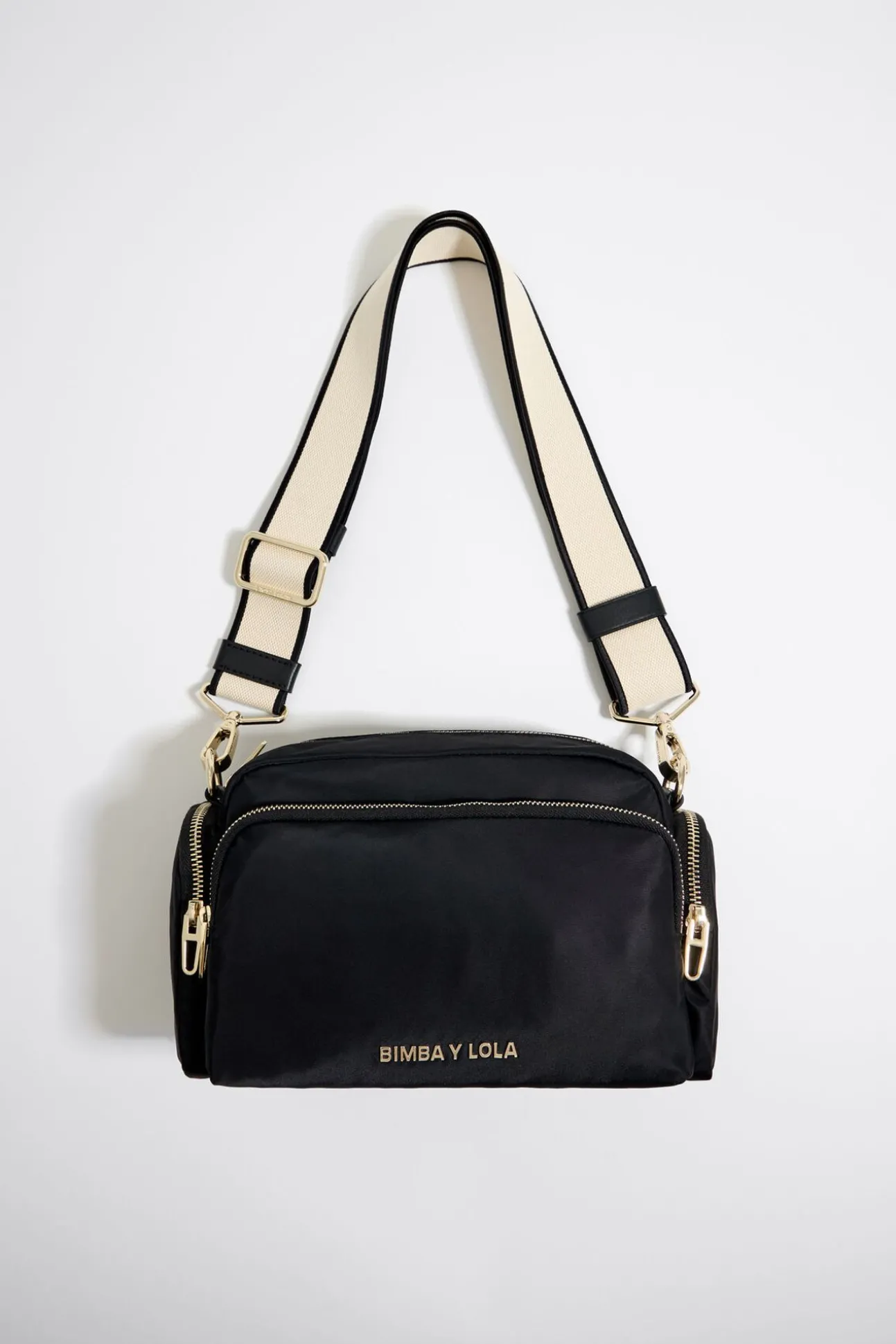 BIMBA Y LOLA Bolso Bandolera Mediano Nylon Negro<Mujer Bolsos Nylon