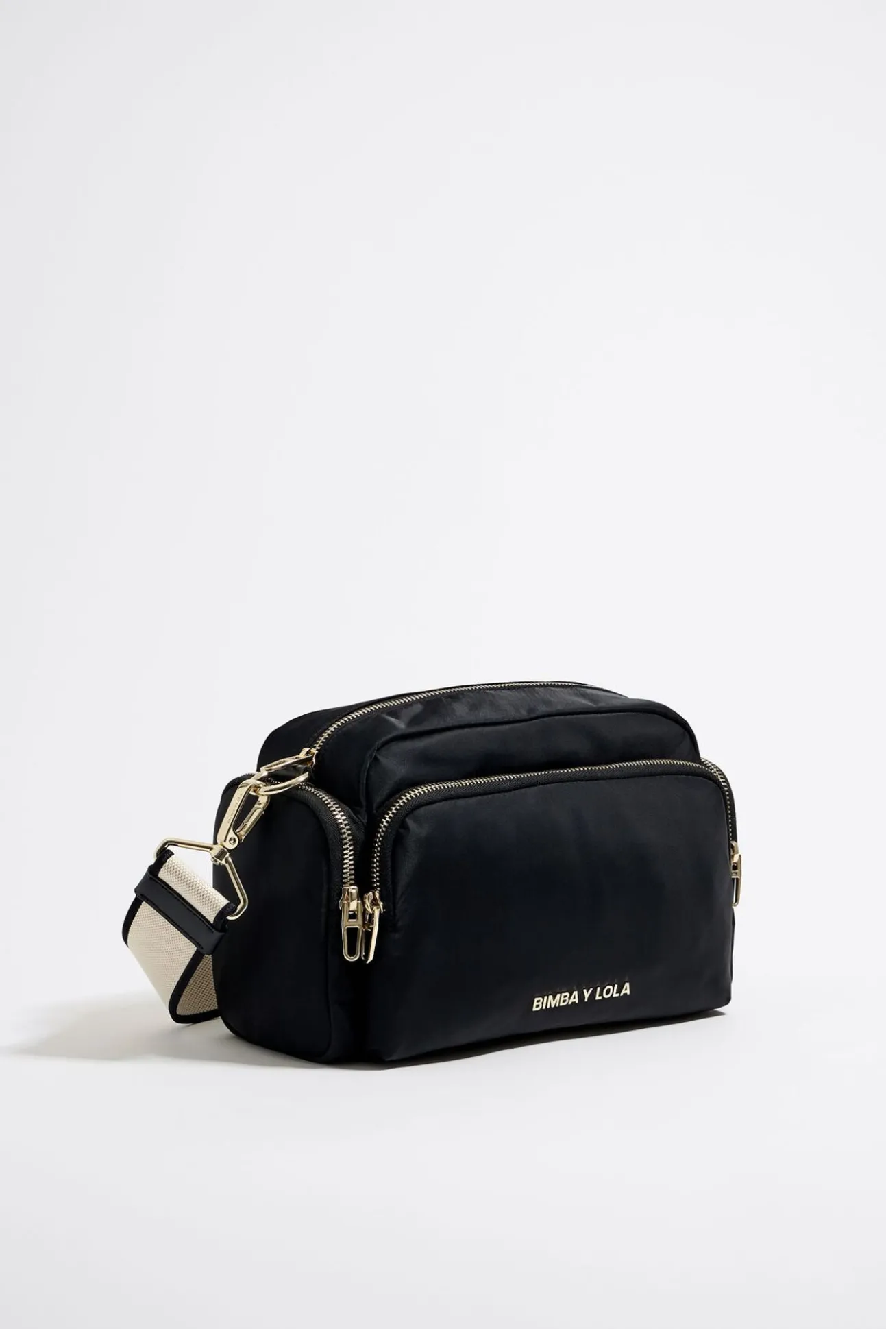 BIMBA Y LOLA Bolso Bandolera Mediano Nylon Negro<Mujer Bolsos Nylon