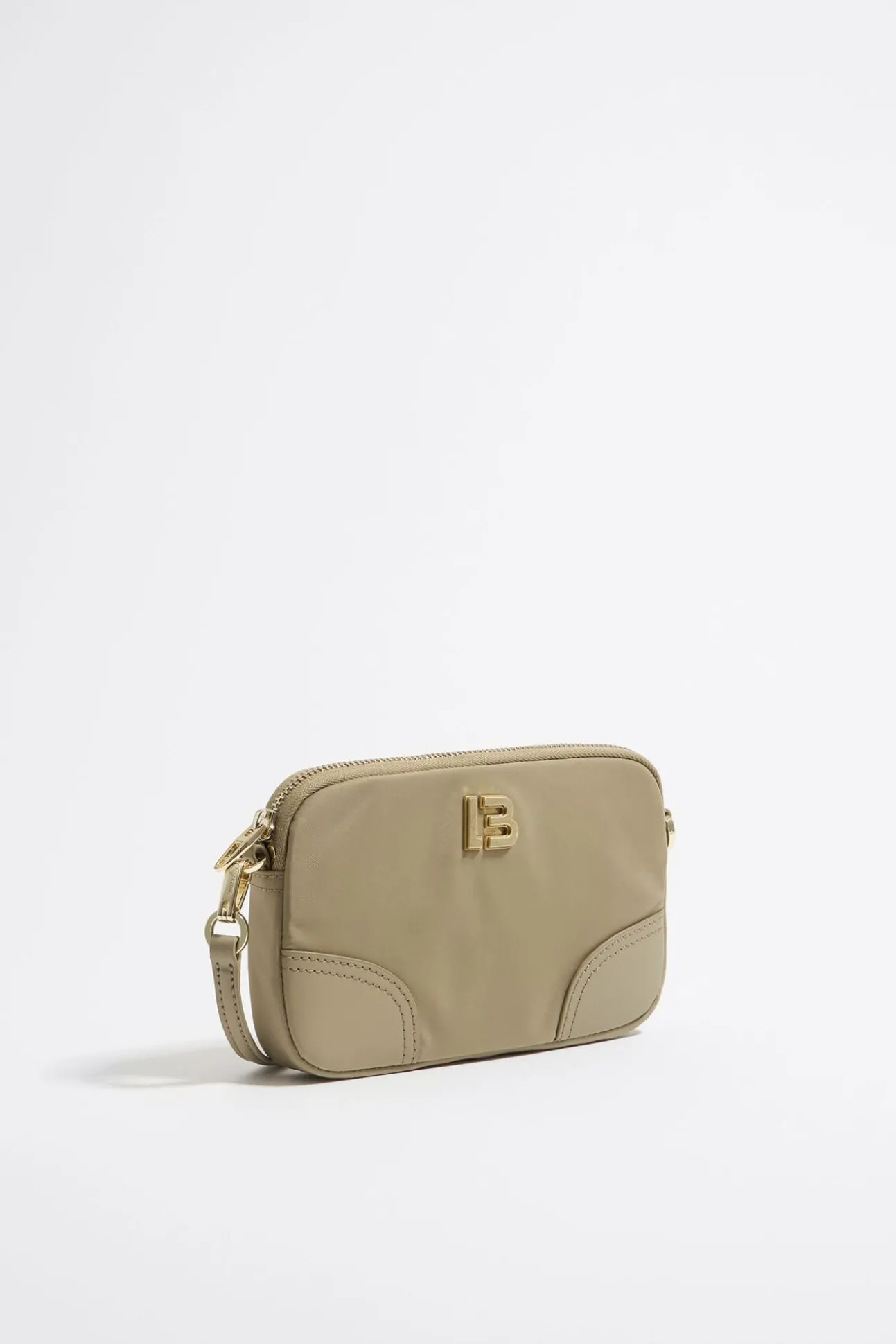 BIMBA Y LOLA Bolso Bandolera Mini Nylon Caqui Claro<Mujer Nylon