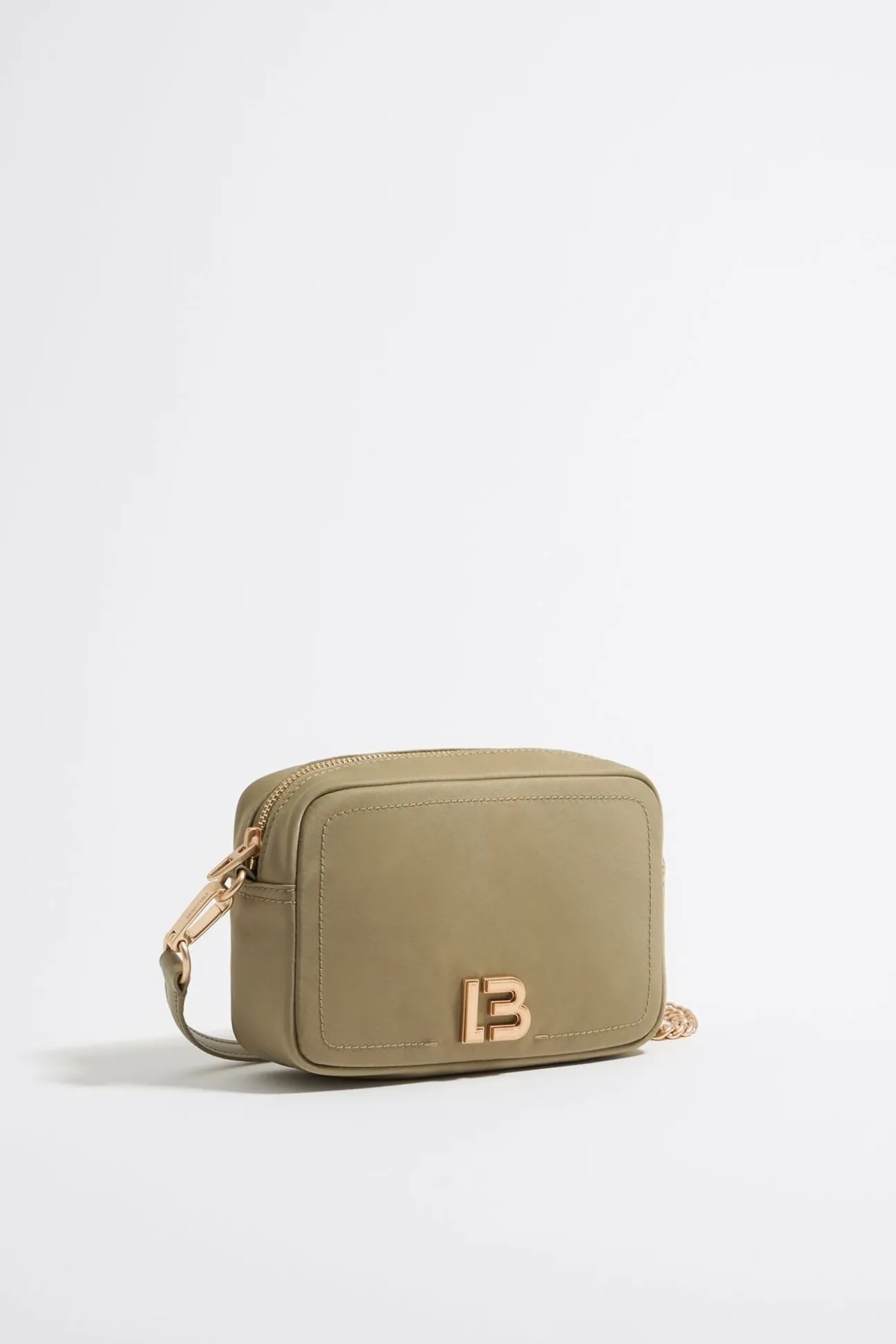 BIMBA Y LOLA Bolso Bandolera Mini Nylon Caqui Claro<Mujer Bolsos Nylon