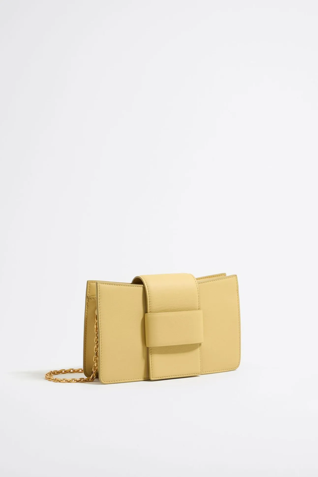 BIMBA Y LOLA Bolso Bandolera Mini Piel Amarillo Topacio<Mujer Bolsos Piel