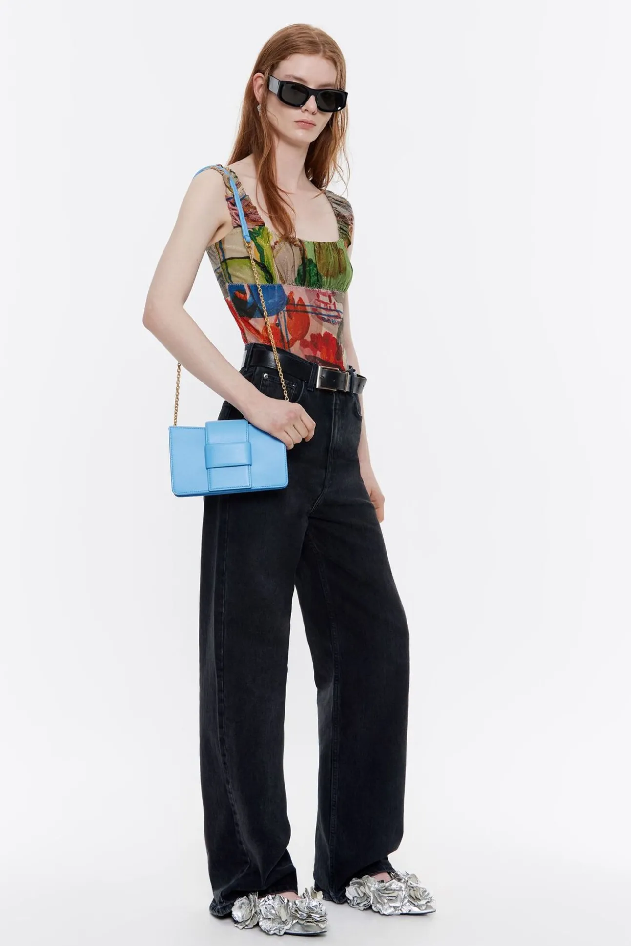 BIMBA Y LOLA Bolso Bandolera Mini Piel Azul<Mujer Bolsos Piel