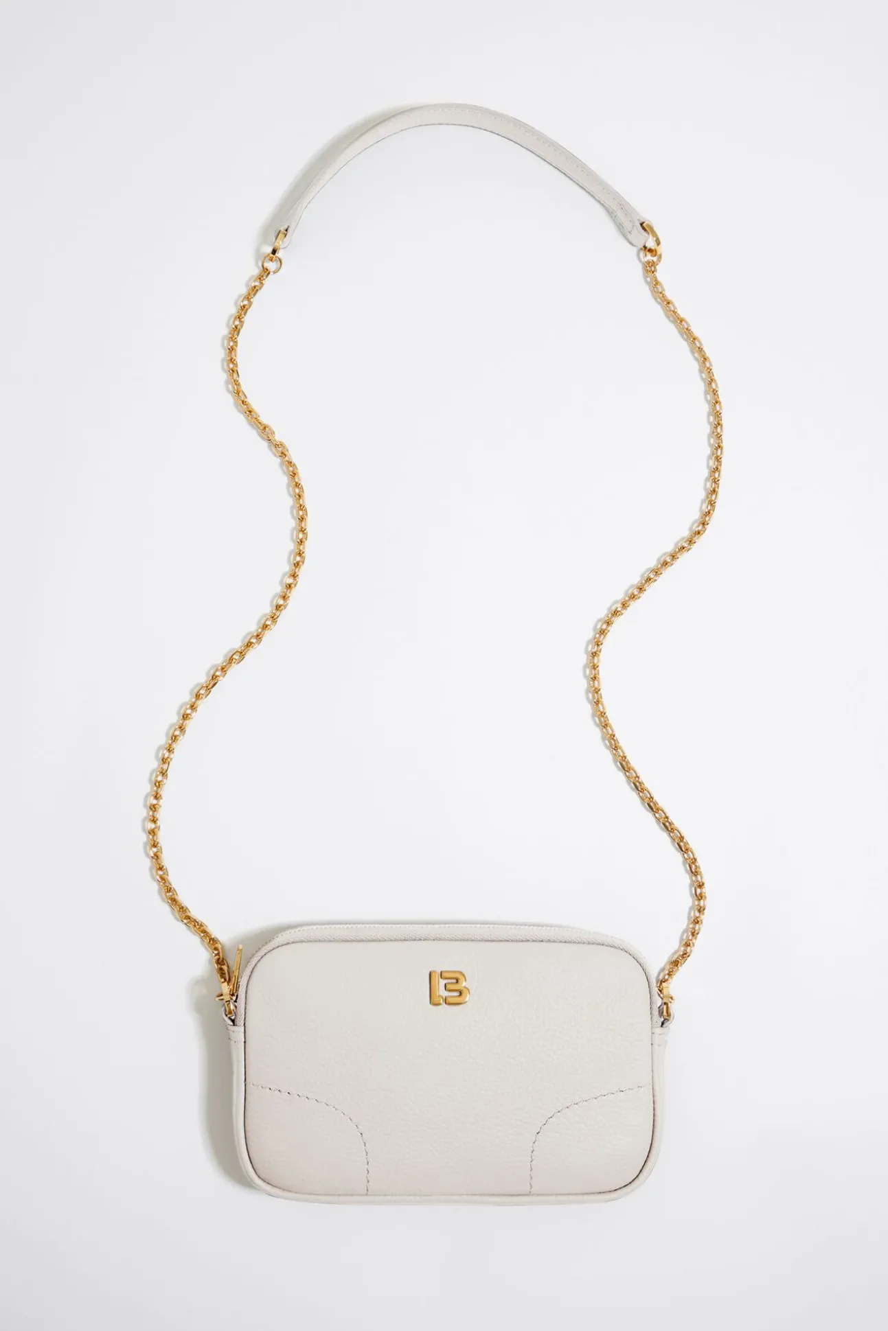 BIMBA Y LOLA Bolso Bandolera Mini Piel Blanco Roto<Mujer Piel