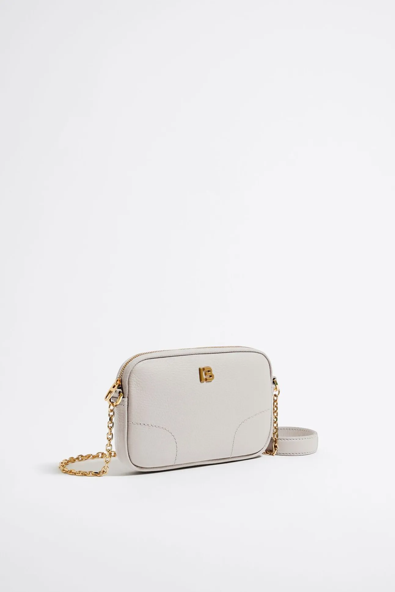 BIMBA Y LOLA Bolso Bandolera Mini Piel Blanco Roto<Mujer Piel