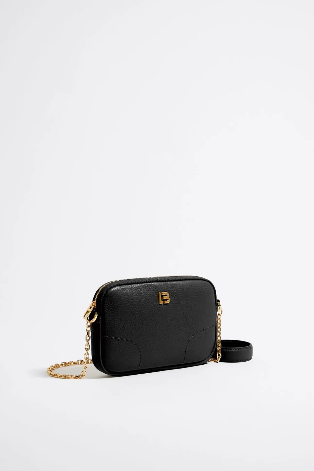 BIMBA Y LOLA Bolso Bandolera Mini Piel Negro<Mujer Piel