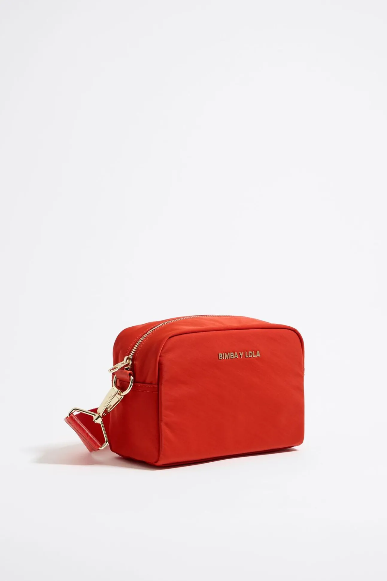 BIMBA Y LOLA Bolso Bandolera Pequeno Nylon Coral<Mujer Bolsos Nylon