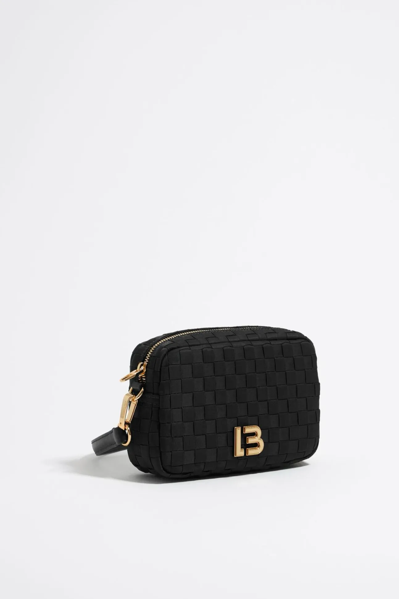 BIMBA Y LOLA Bolso Bandolera Pequeno Nylon Trenzado Negro<Mujer Bolsos Nylon