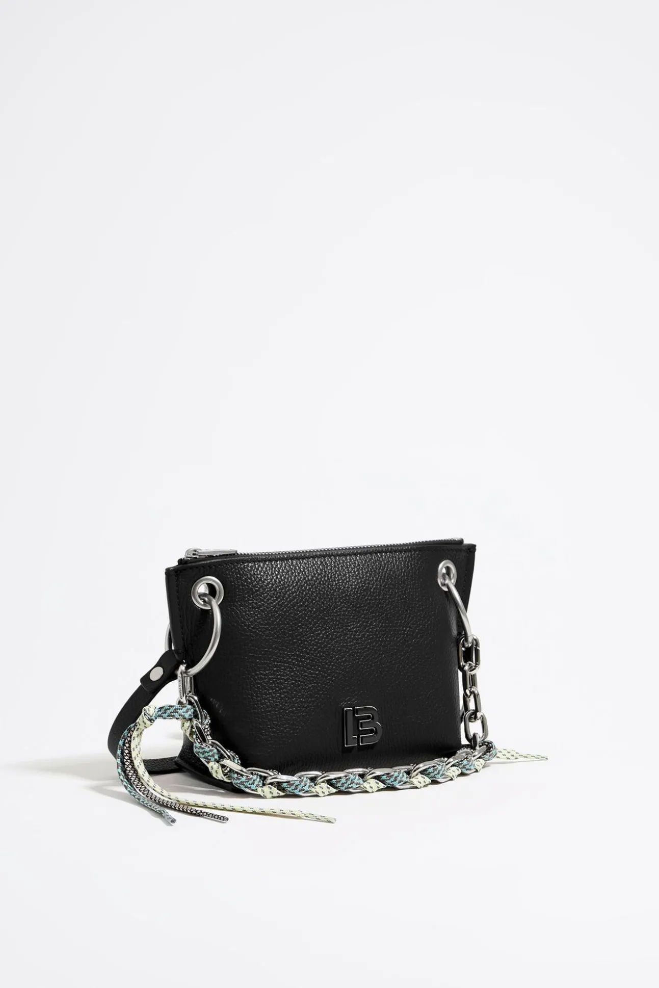 BIMBA Y LOLA Bolso Bandolera Trapecio Pequeno Piel Negro<Mujer Bolsos Piel