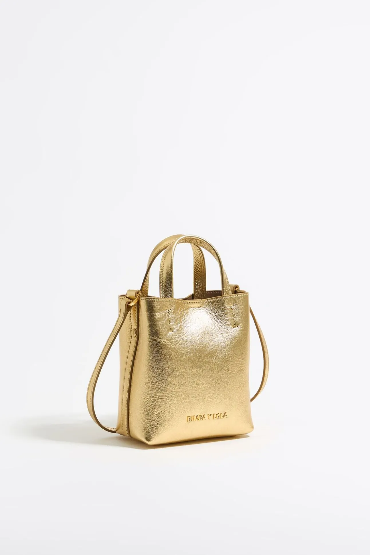 BIMBA Y LOLA Bolso Chihuahua Mini Piel Oro<Mujer Bolso Chihuahua