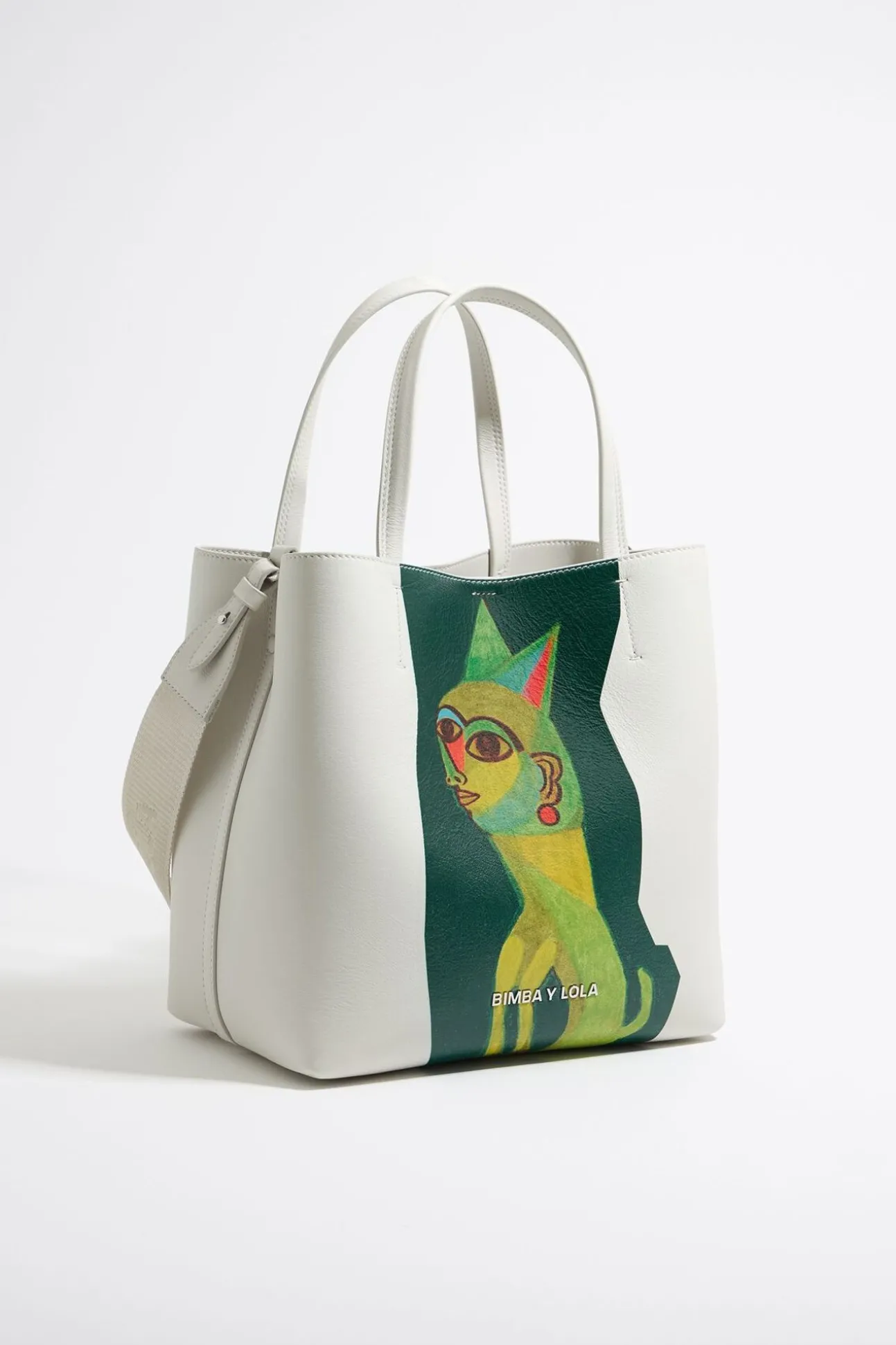 BIMBA Y LOLA Bolso Chihuahua X Ana Leovy Grande Piel Blanco Roto<Mujer Bolso Chihuahua