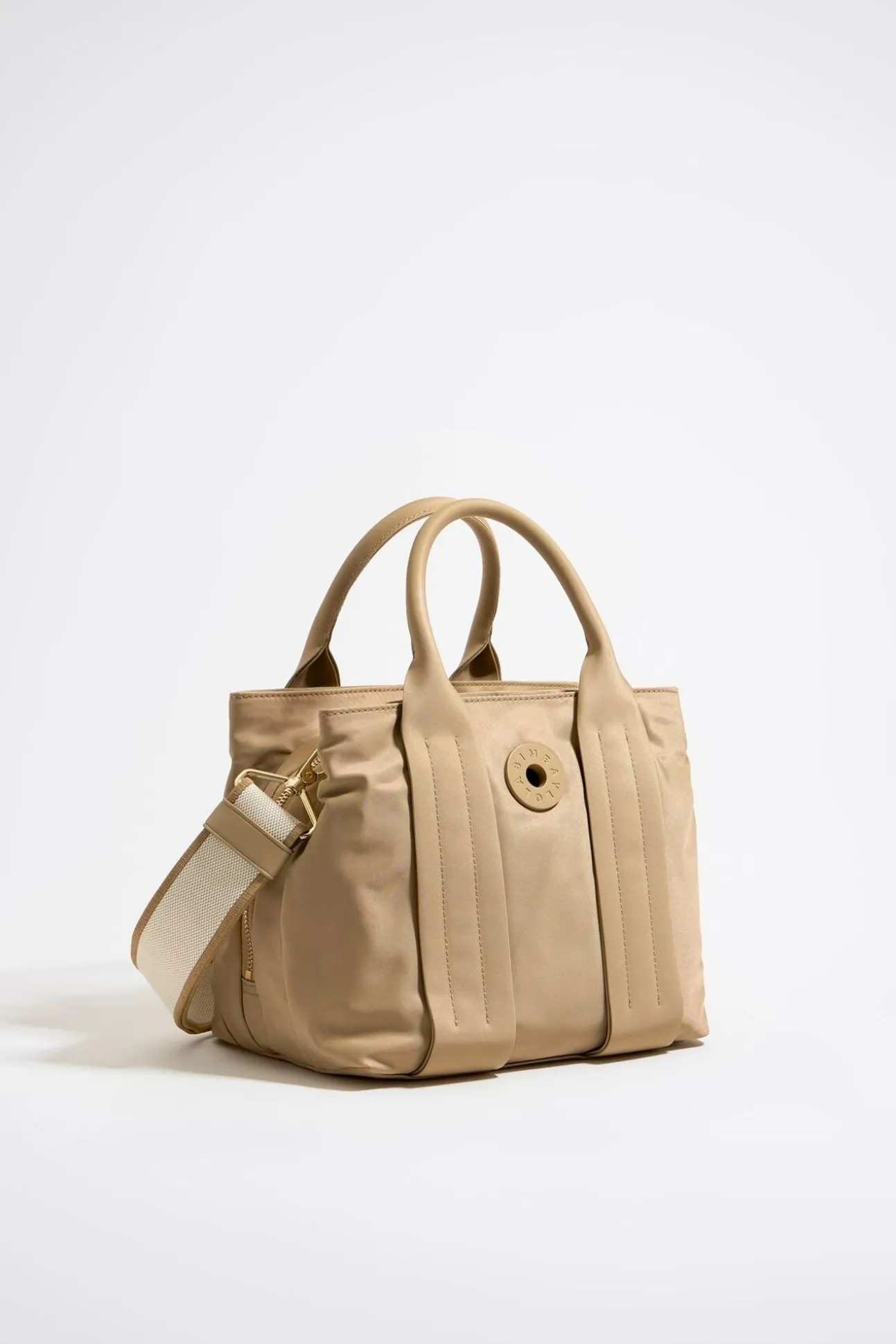 BIMBA Y LOLA Bolso De Mano Mediano Nylon Tostado<Mujer Bolsos Nylon