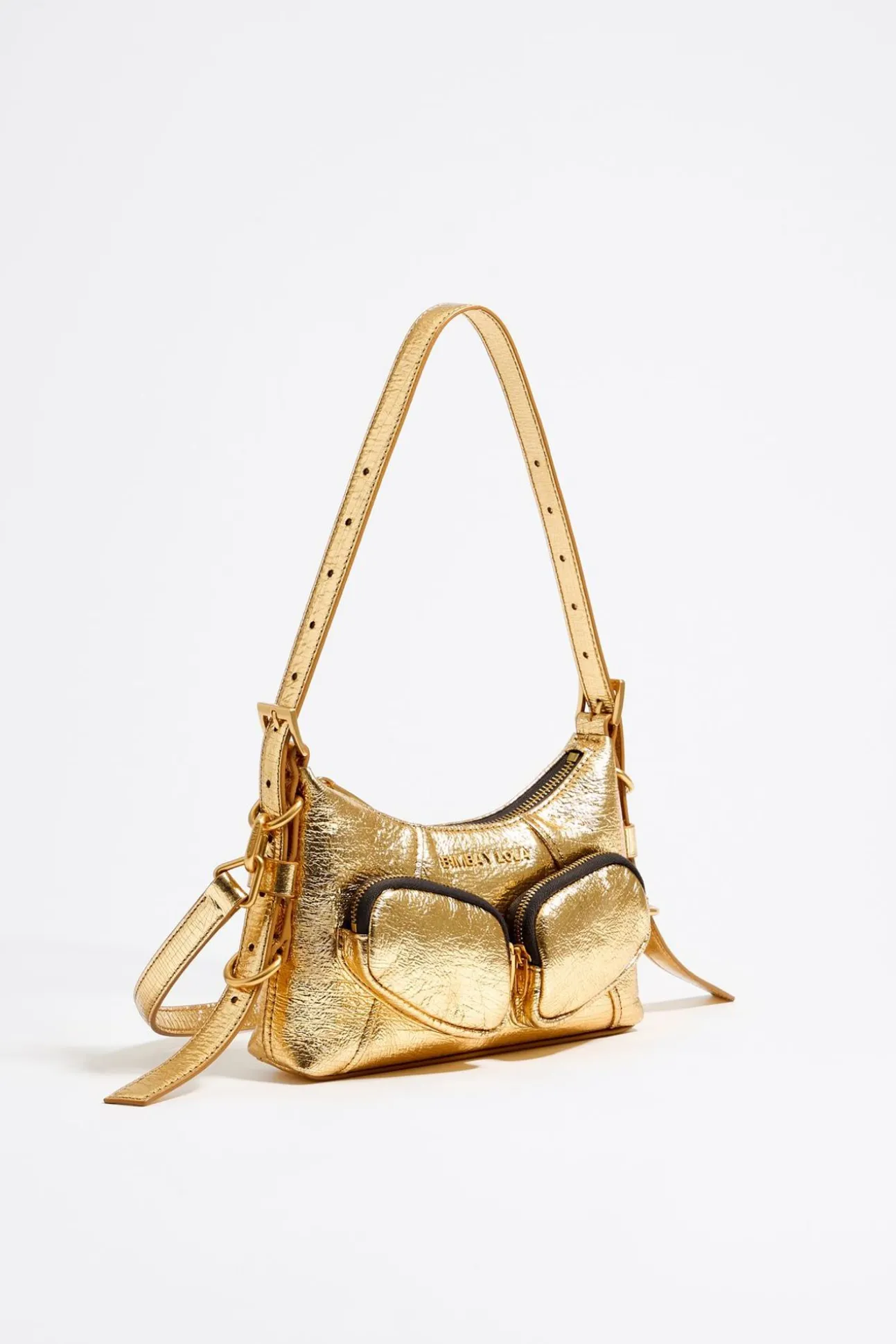 BIMBA Y LOLA Bolso Hobo Pocket Mini Piel Dorado<Mujer Bolsos Pocket