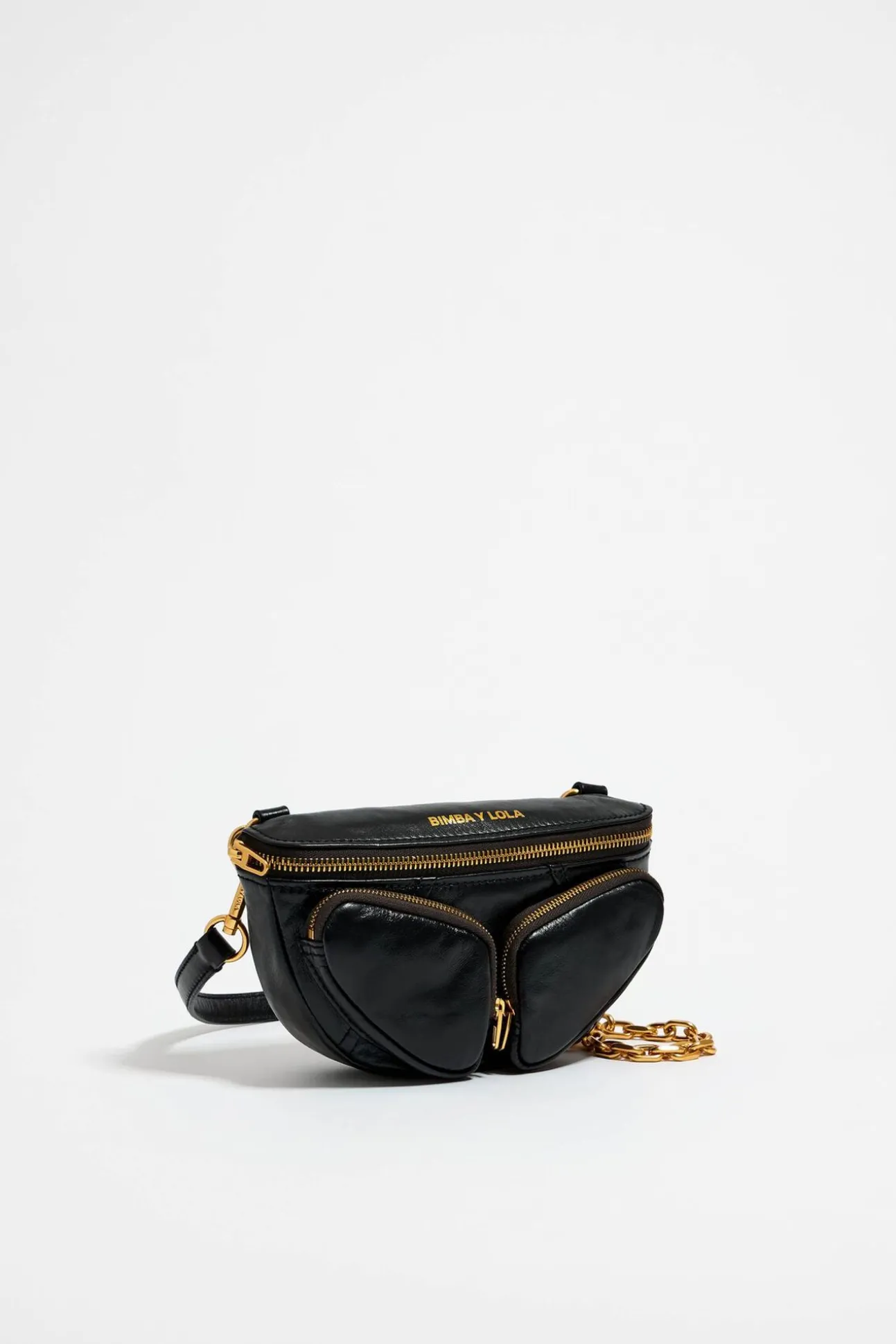 BIMBA Y LOLA Bolso Rinonera Pocket Mini Piel Negro<Mujer Bolsos Pocket