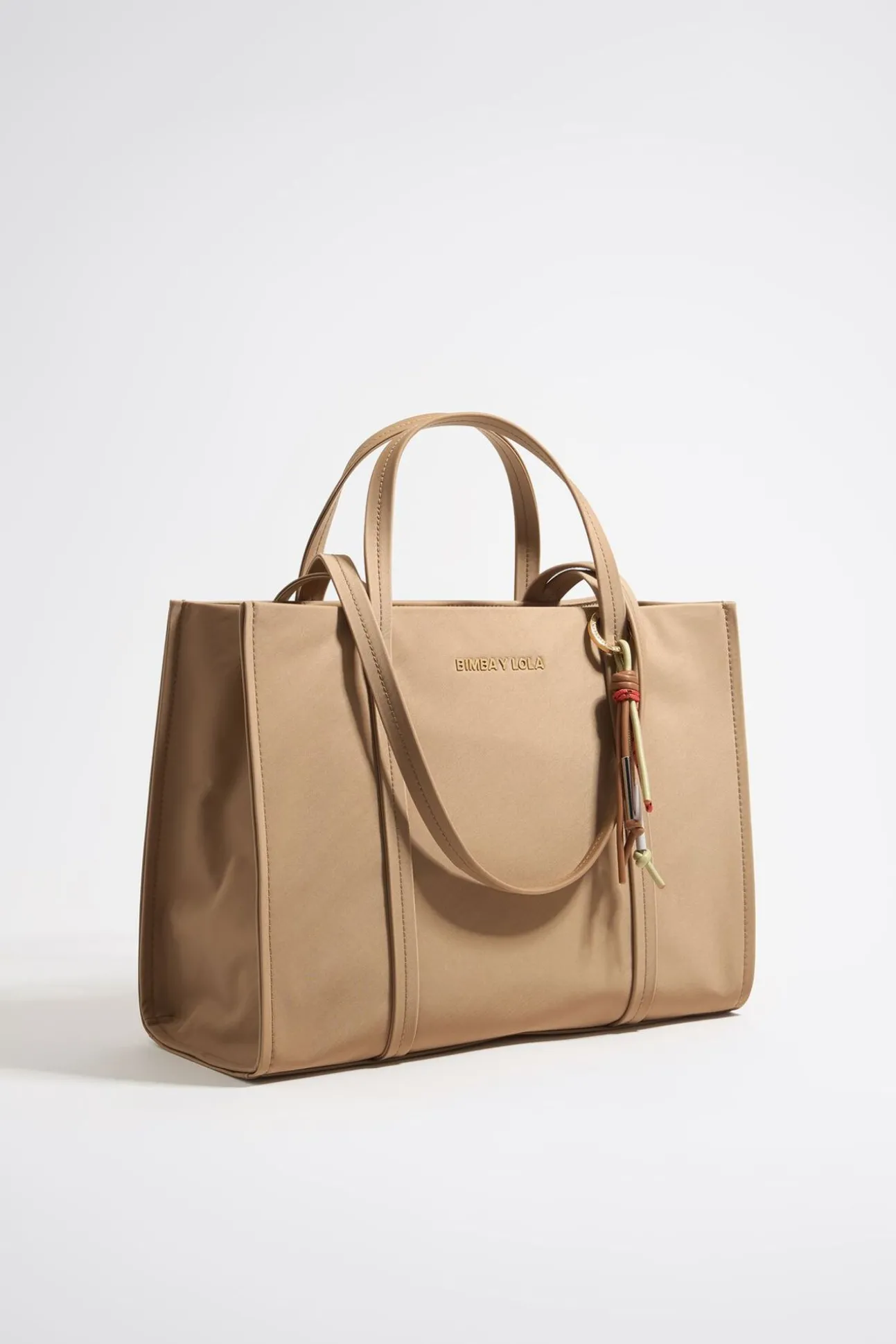 BIMBA Y LOLA Bolso Shopper Grande Nylon Tostado<Mujer Bolsos Nylon