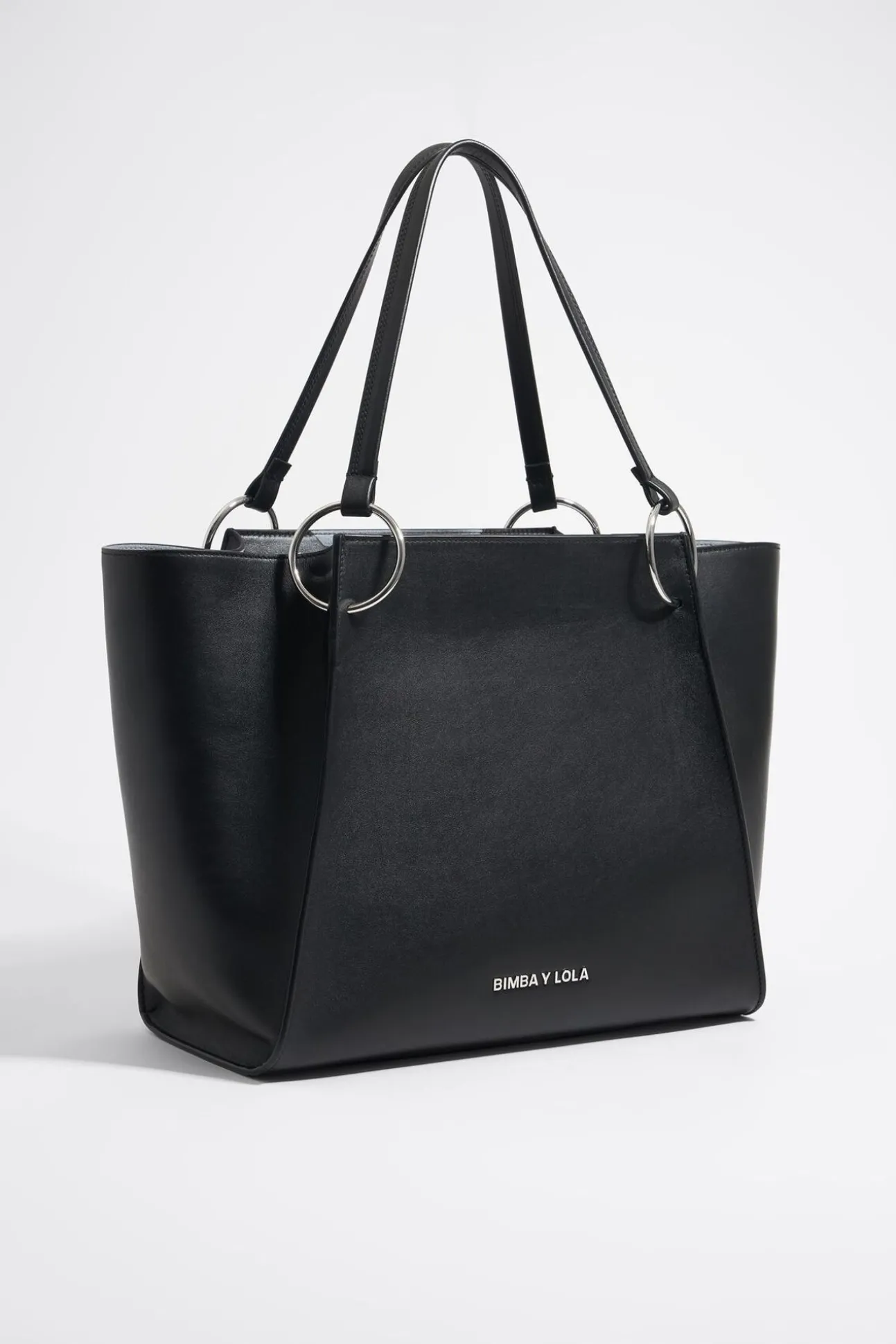 BIMBA Y LOLA Bolso Shopper Grande Piel Negro<Mujer Bolsos Piel