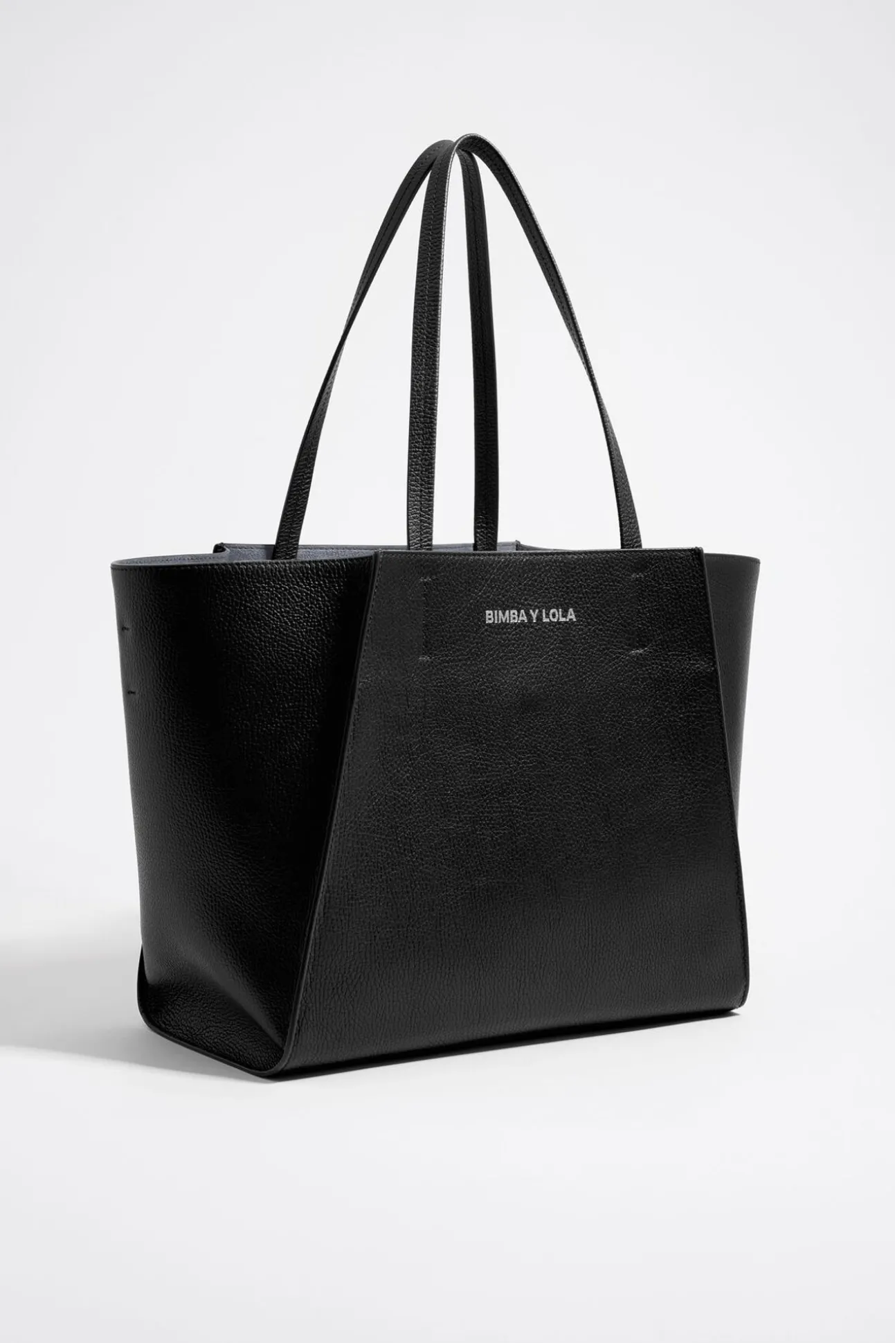 BIMBA Y LOLA Bolso Shopper Grande Piel Negro<Mujer Bolsos Piel