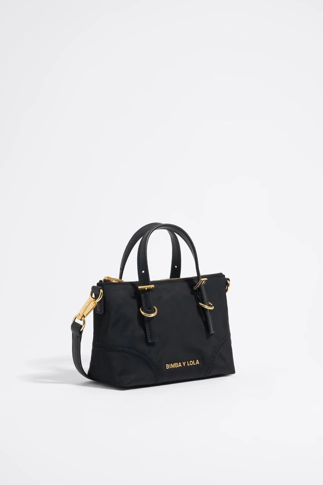 BIMBA Y LOLA Bolso Shopper Mini Nylon Negro<Mujer Bolsos Nylon