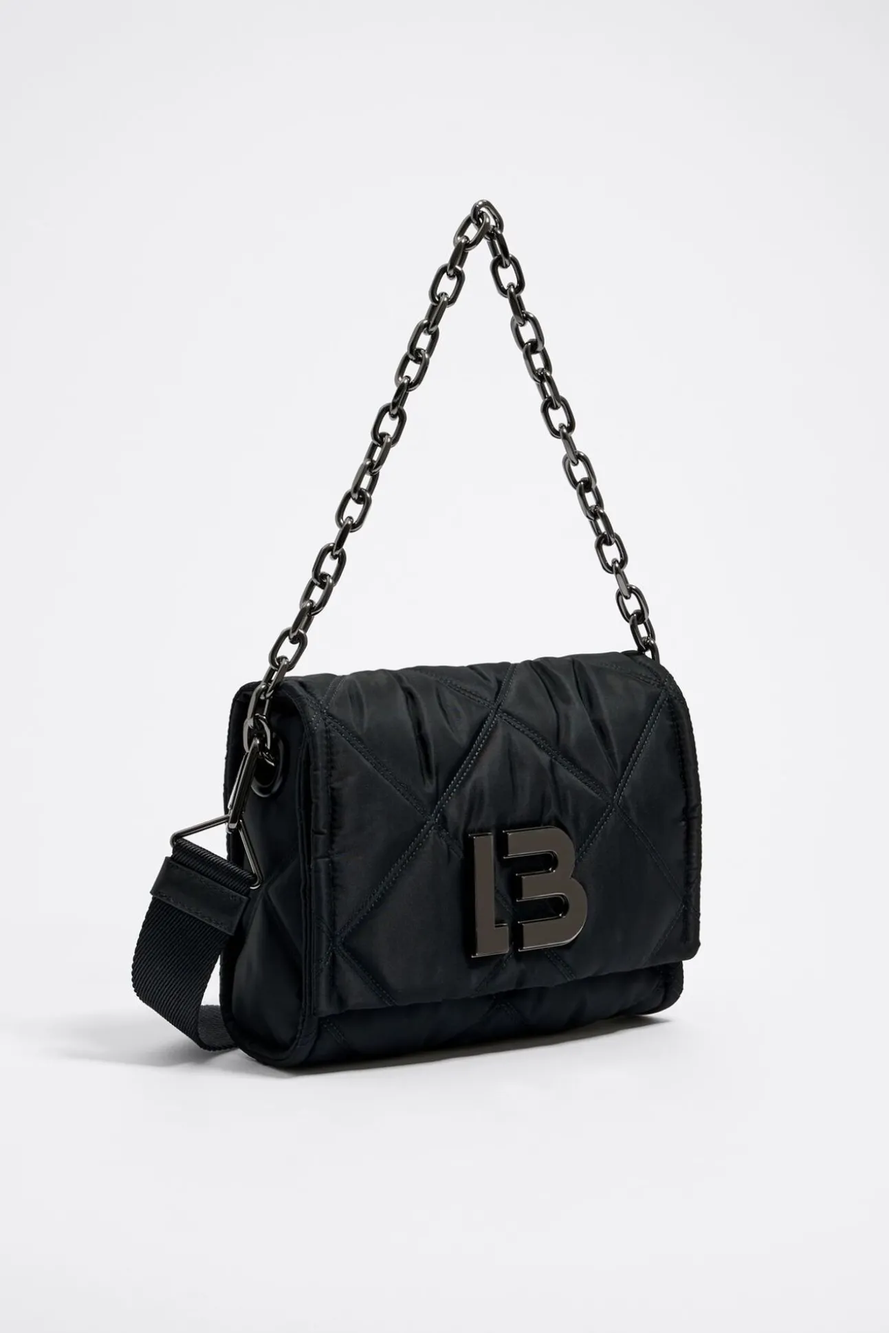 BIMBA Y LOLA Bolso Solapa Mediano Negro<Mujer Bolsos Nylon