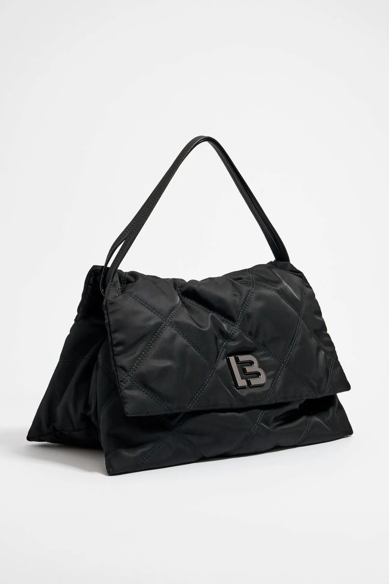 BIMBA Y LOLA Bolso Solapa Mediano Negro<Mujer Bolsos Nylon