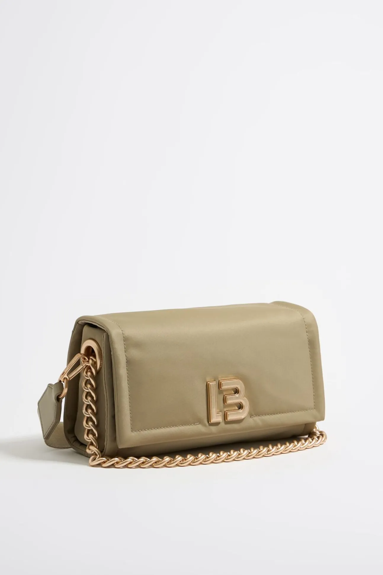 BIMBA Y LOLA Bolso Solapa Mediano Nylon Caqui Claro<Mujer Bolsos Nylon