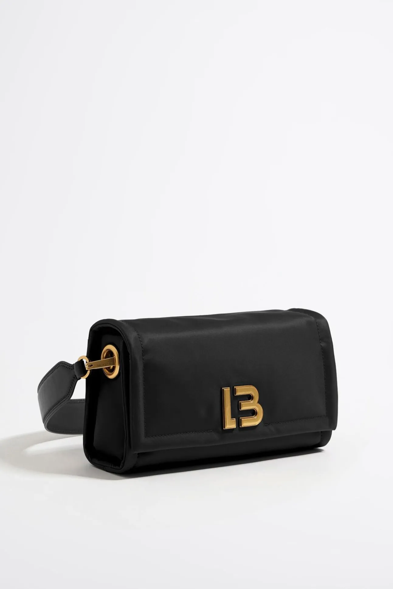 BIMBA Y LOLA Bolso Solapa Mediano Nylon Negro<Mujer Bolsos Nylon