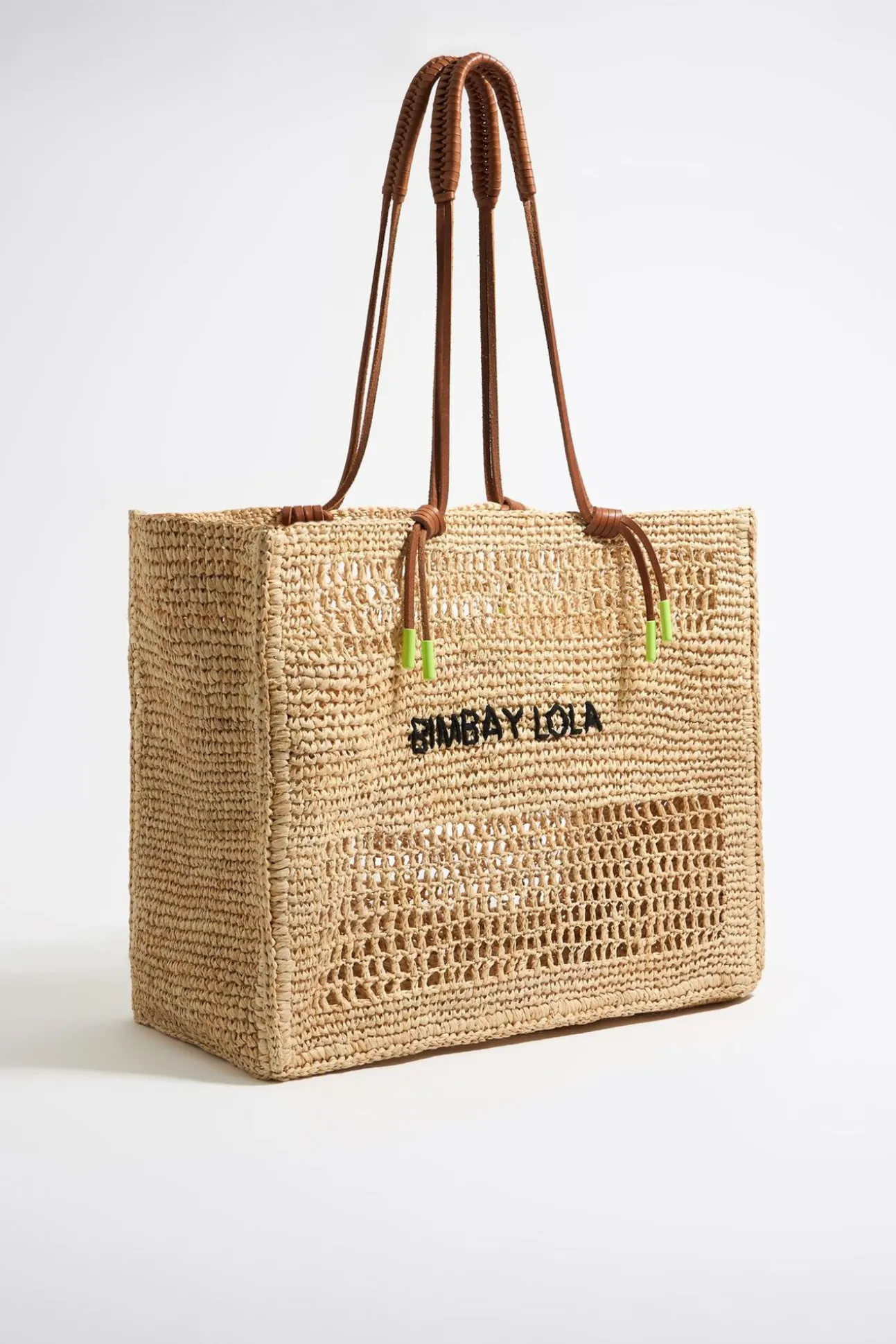 BIMBA Y LOLA Bolso Tote Maxi Rafia Natural<Mujer Bolsos De Hombro