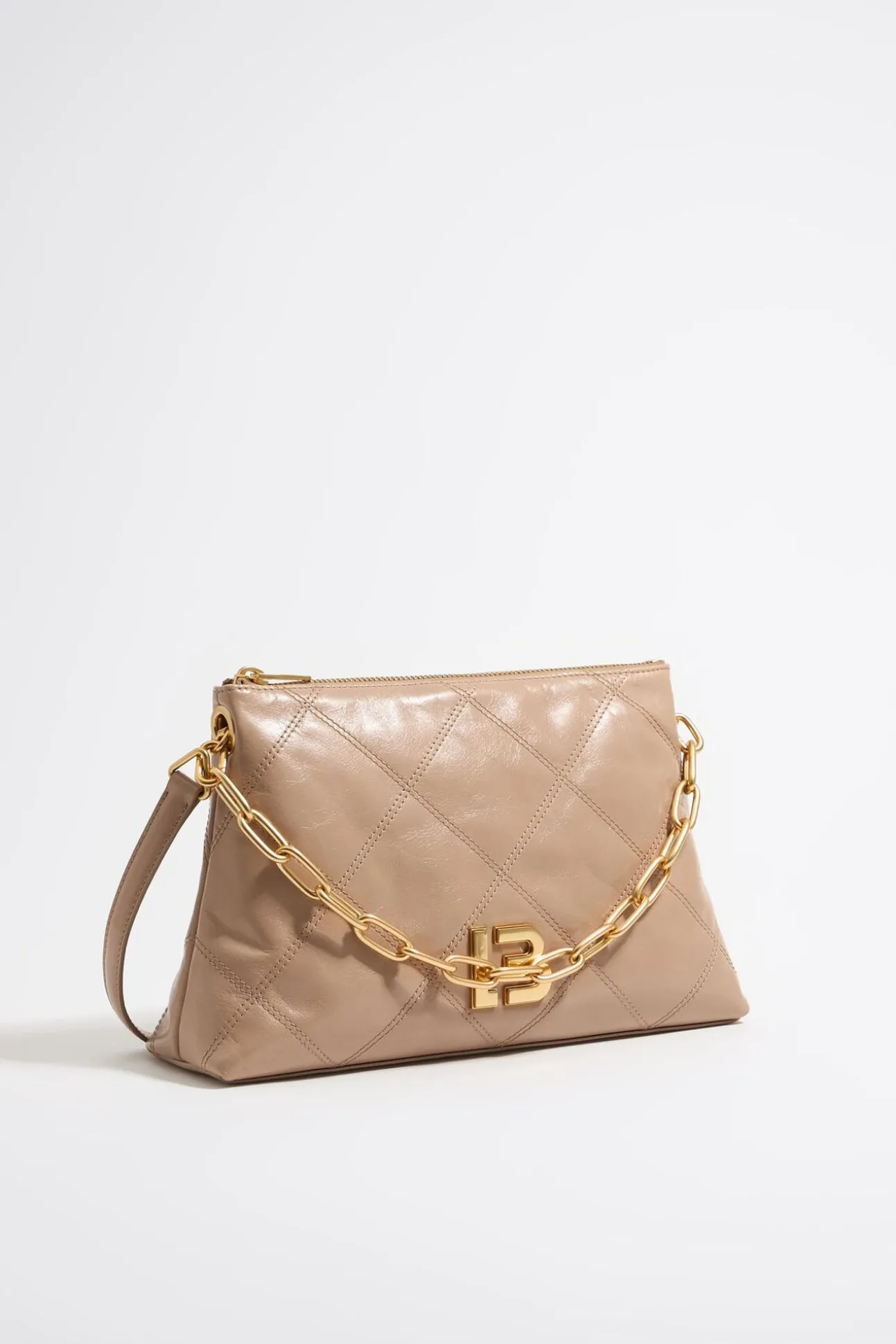 BIMBA Y LOLA Bolso Trapecio Mediano Piel Camel<Mujer Bolsos Piel