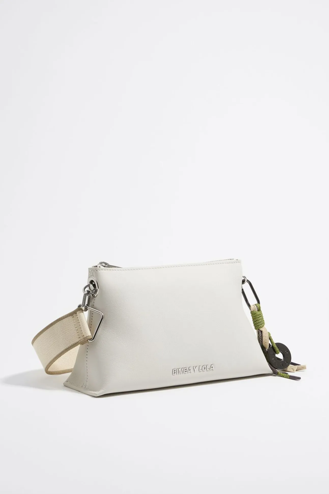 BIMBA Y LOLA Bolso Trapecio Pequeno Piel Blanco Roto<Mujer Bolsos Piel