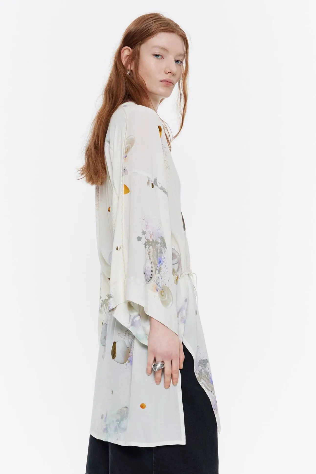 BIMBA Y LOLA Camisa Kimono Waves Marfil<Mujer Camisas