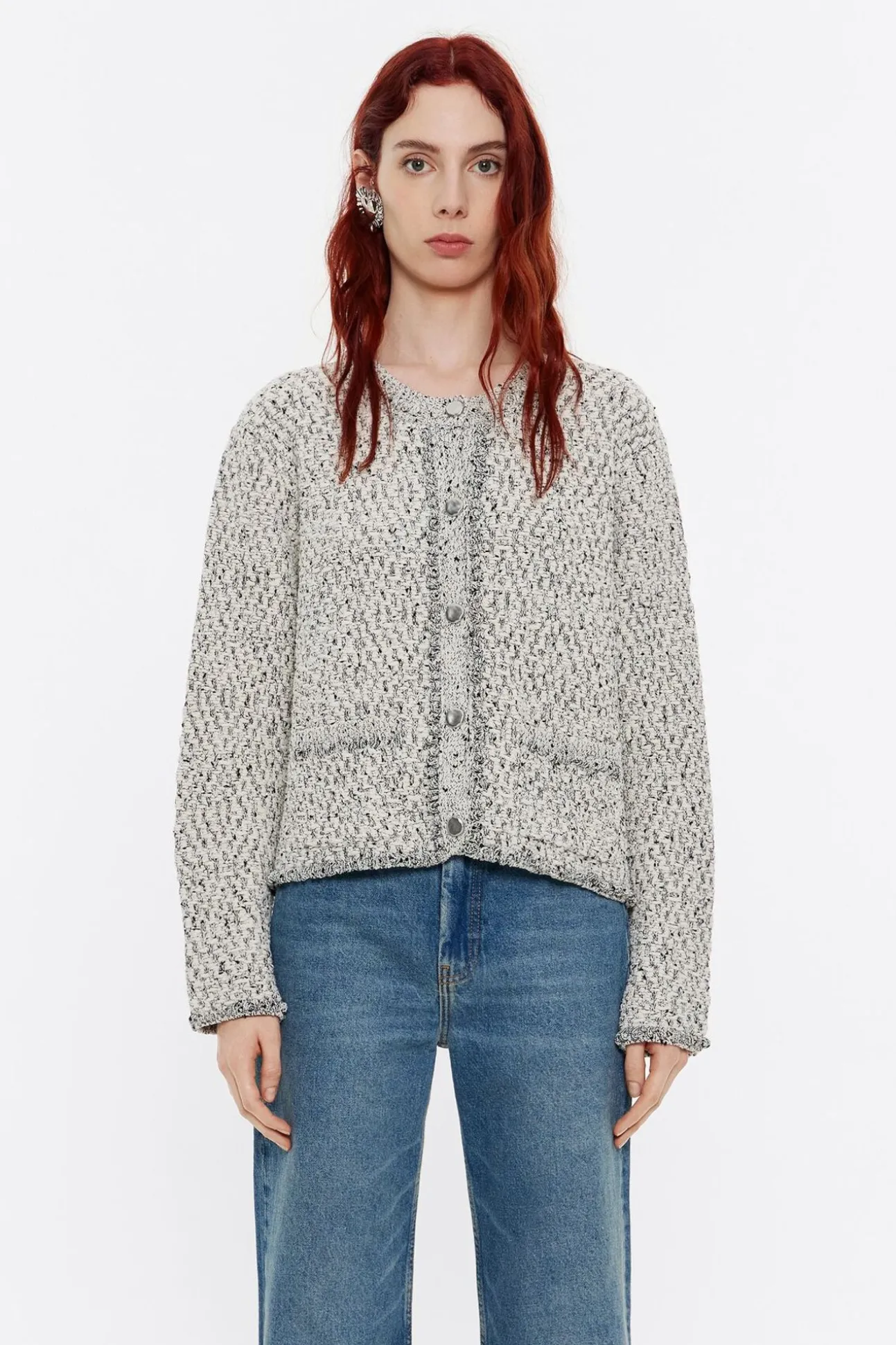 BIMBA Y LOLA Cardigan Recto Marfil<Mujer Punto