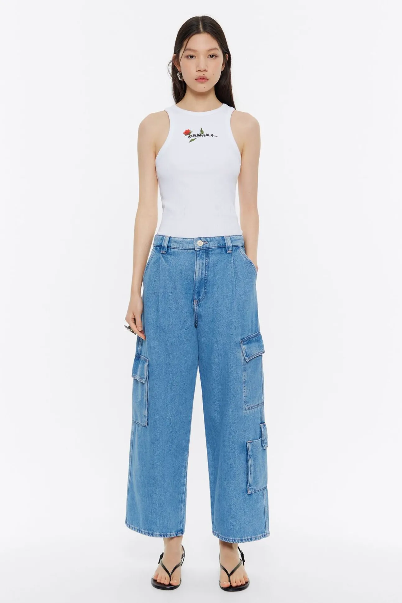 BIMBA Y LOLA Cargo - Vaquero Azul<Mujer Pantalones