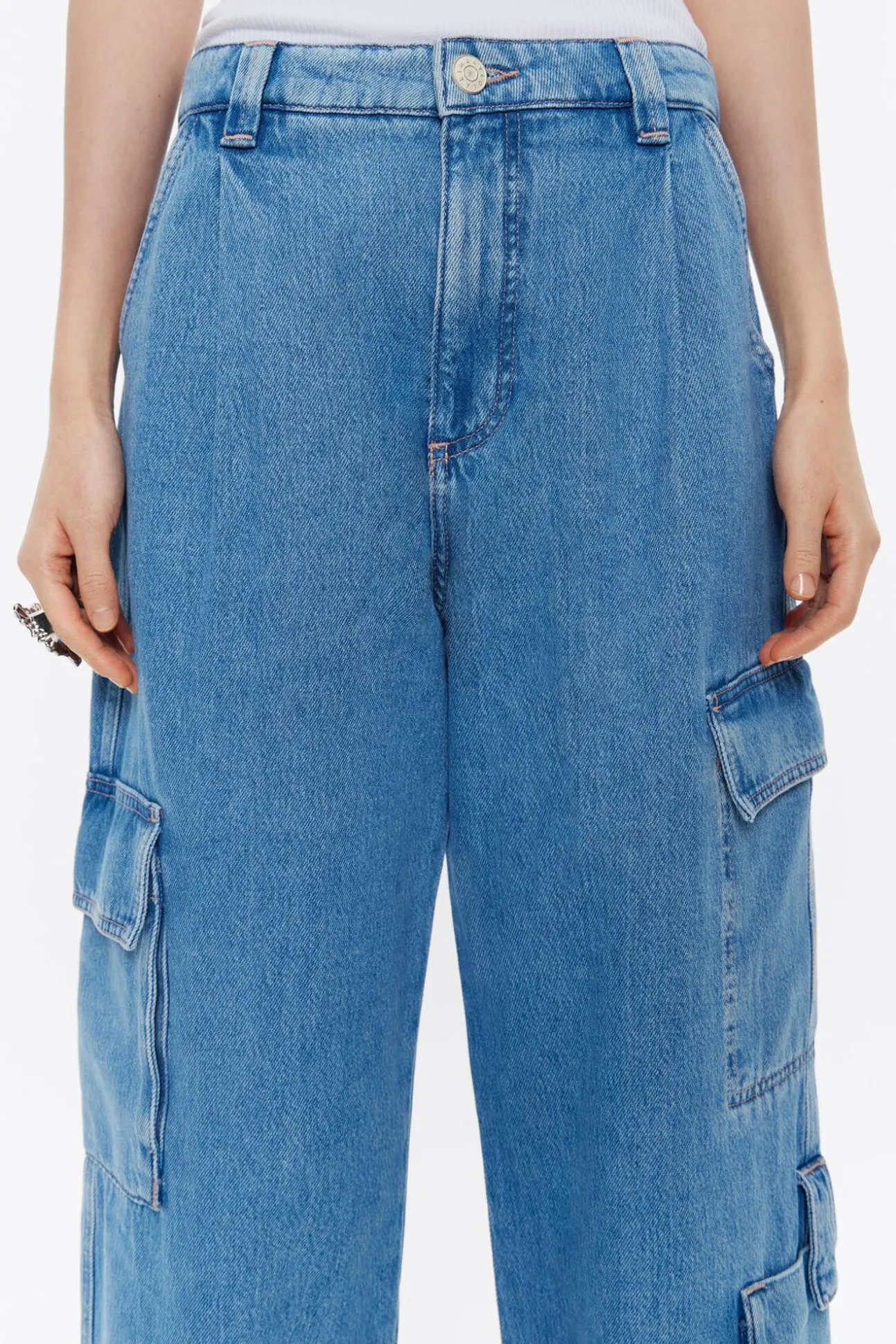 BIMBA Y LOLA Cargo - Vaquero Azul<Mujer Pantalones