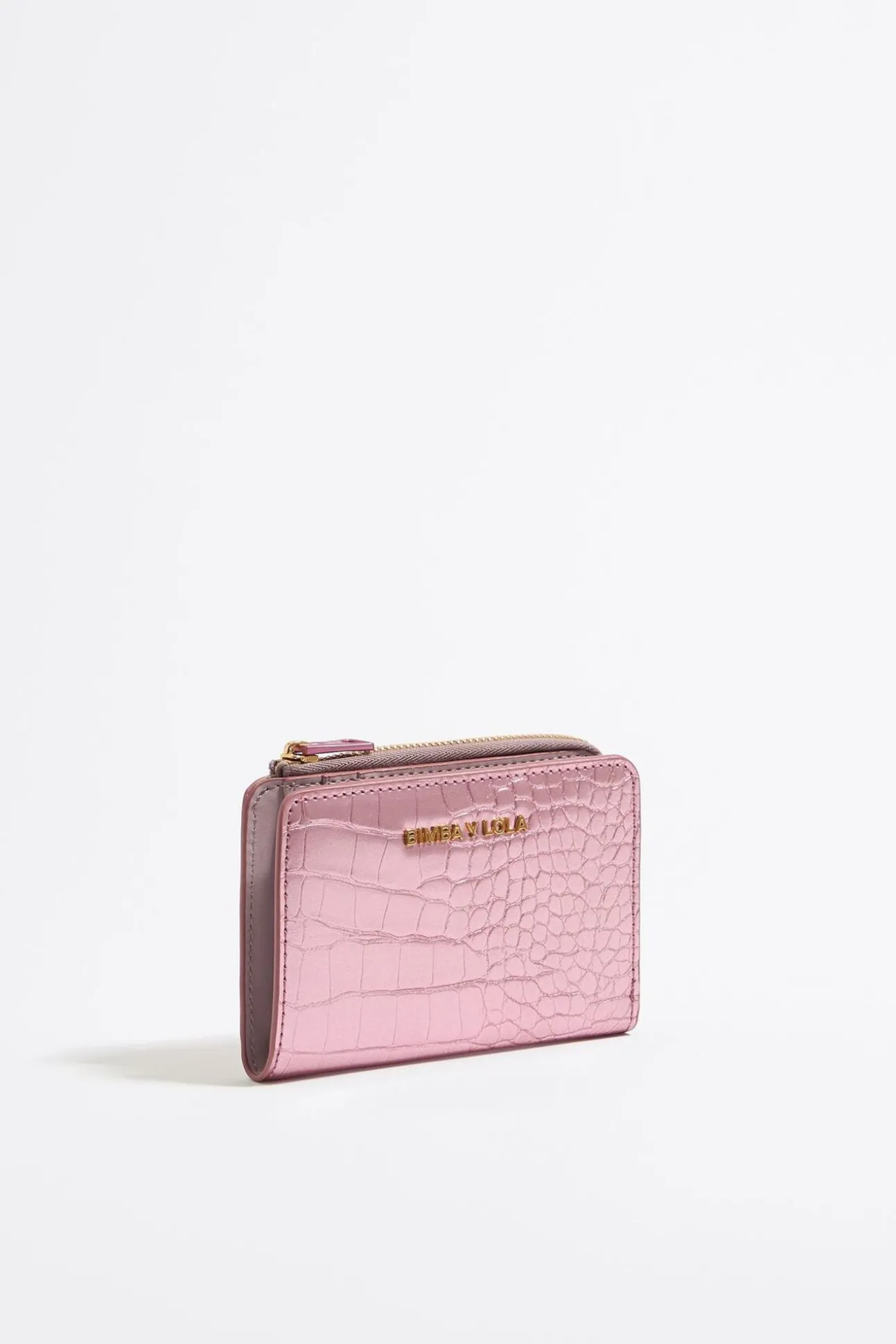 BIMBA Y LOLA Cartera Grabado Cocodrilo Rosa Claro<Mujer Carteras Y Monederos