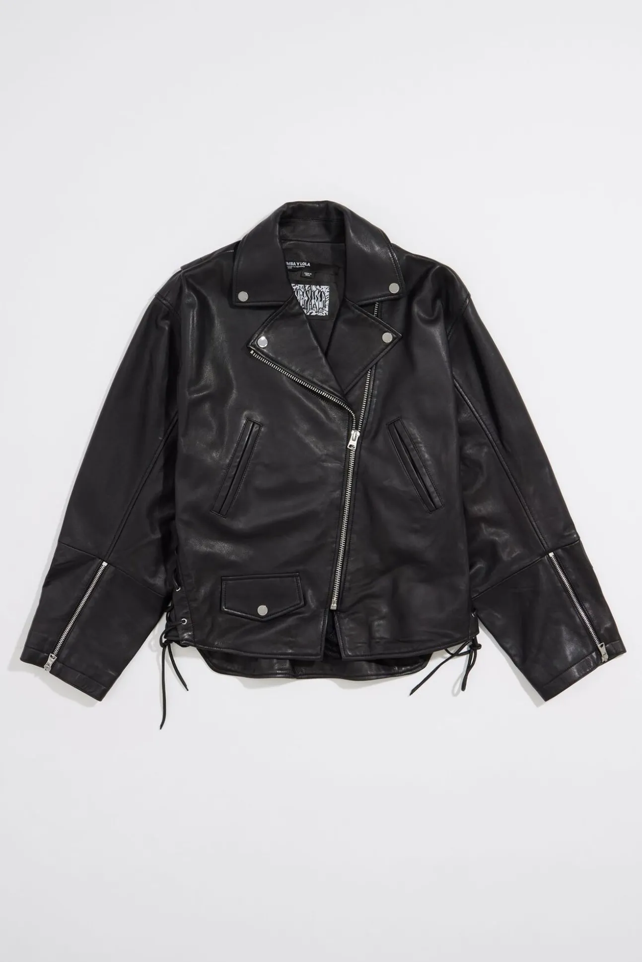 BIMBA Y LOLA Cazadora Biker Piel Negra<Mujer Piel