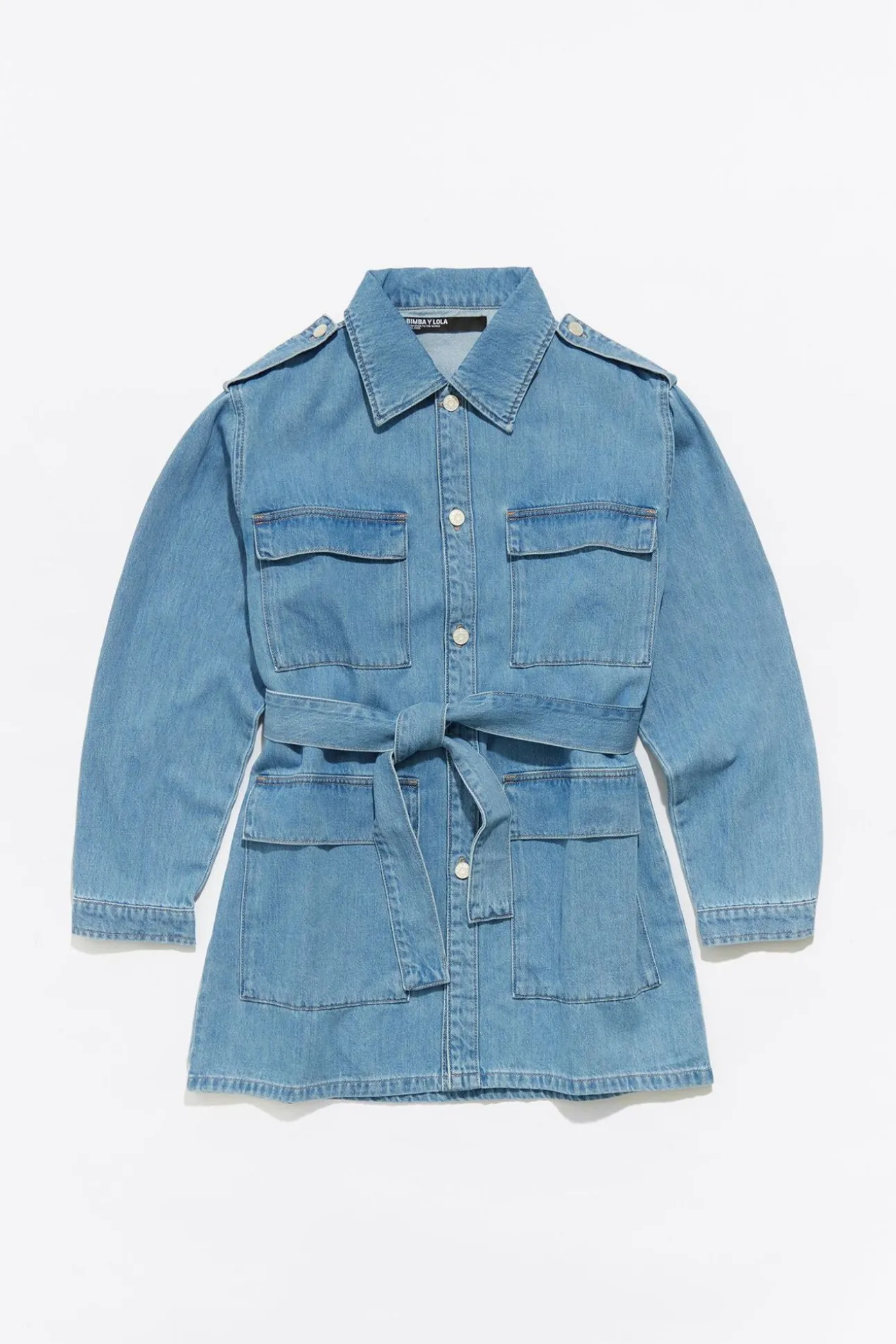 BIMBA Y LOLA Cazadora Denim Larga Azul<Mujer Denim