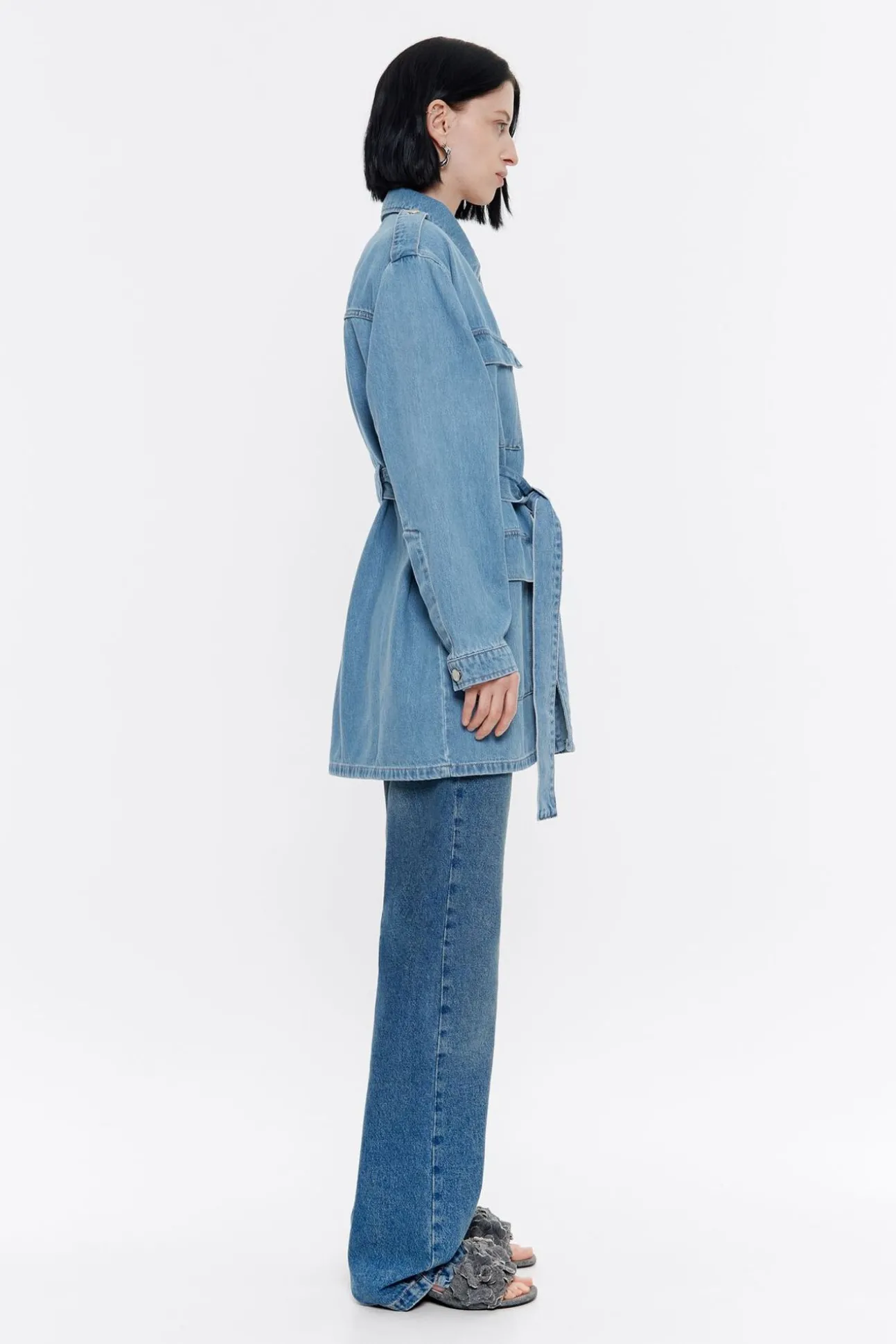 BIMBA Y LOLA Cazadora Denim Larga Azul<Mujer Denim