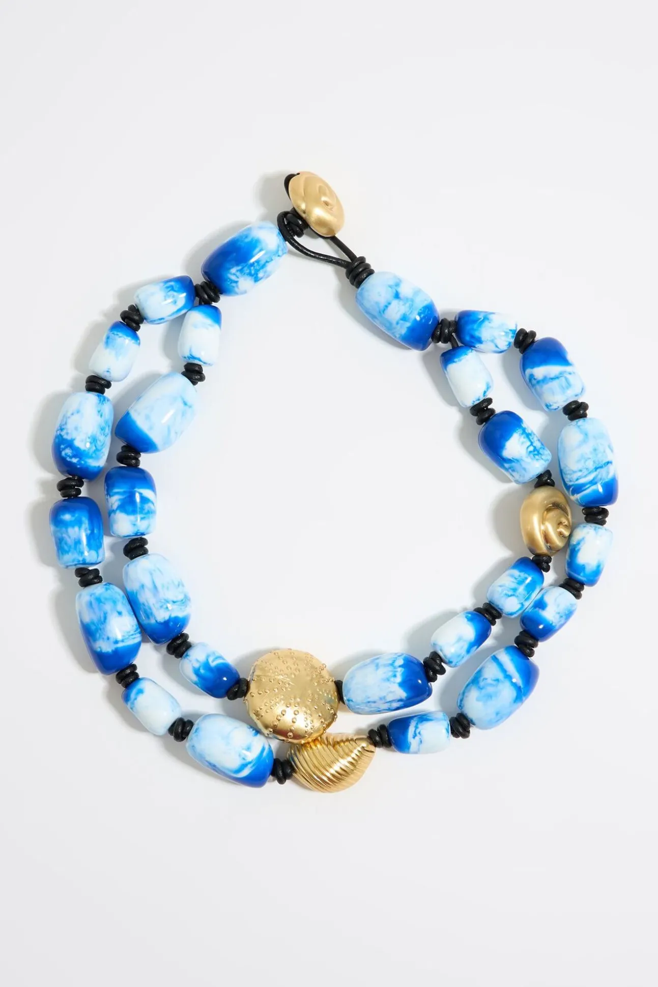 BIMBA Y LOLA Collar Resinas Azules Estrella De Mar Dorado Mate<Mujer Bisuteria