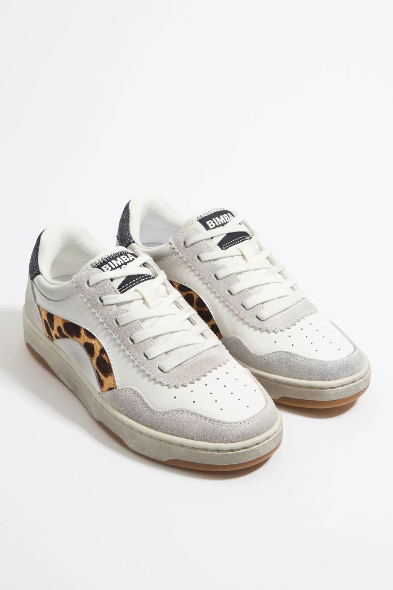 BIMBA Y LOLA Deportiva Cupsole Piel Print Leopard Blanca<Mujer Deportivas