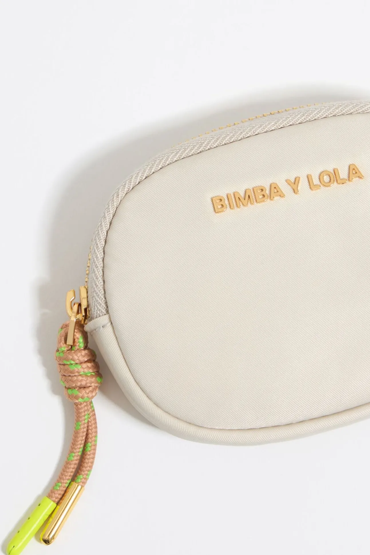 BIMBA Y LOLA Monedero Ovalado Nylon Piedra<Mujer Nylon