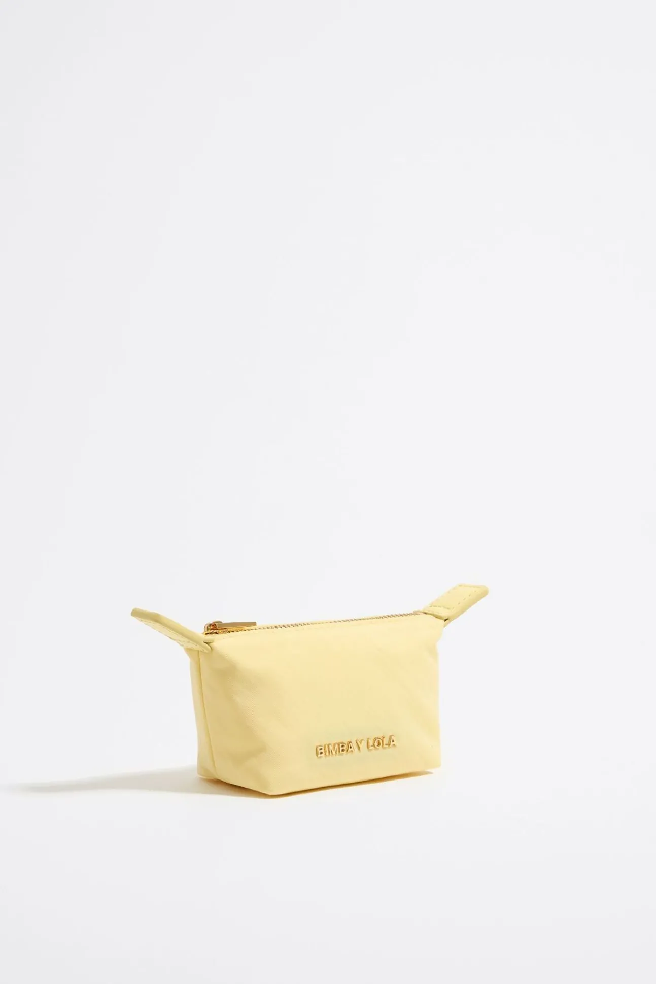 BIMBA Y LOLA Monedero Trapecio Mini Nylon Amarillo Claro<Mujer Nylon