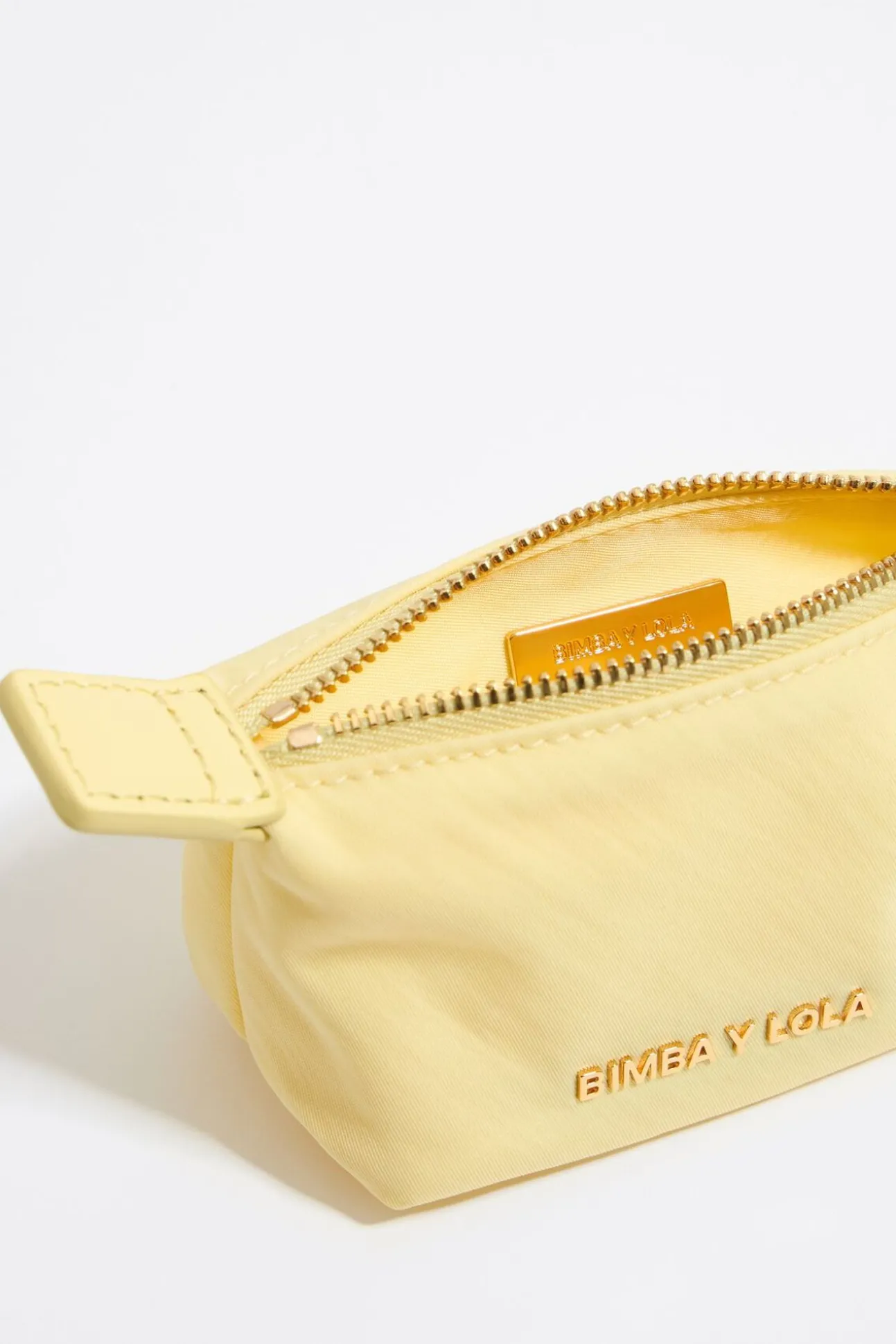 BIMBA Y LOLA Monedero Trapecio Mini Nylon Amarillo Claro<Mujer Nylon