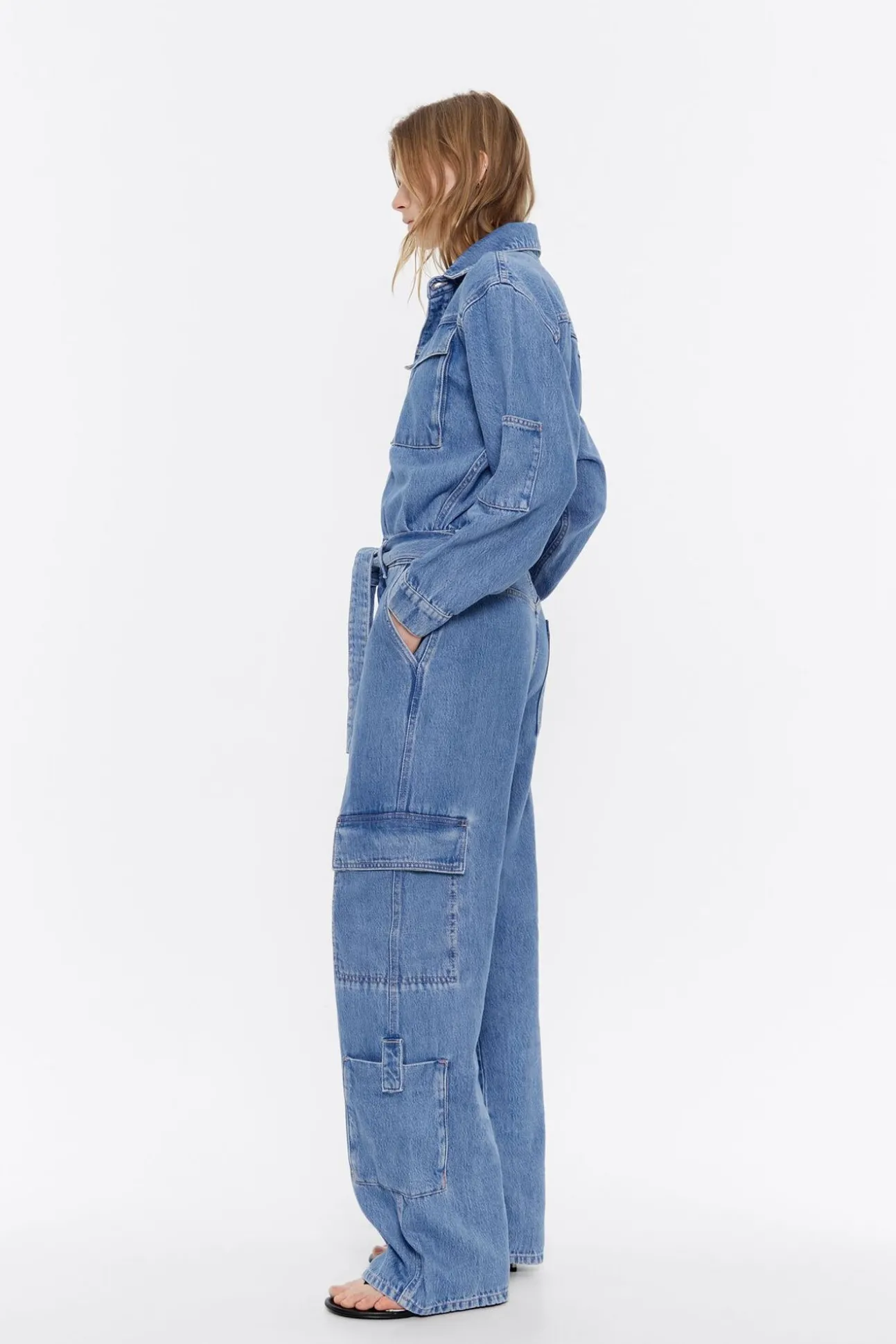 BIMBA Y LOLA Mono Denim Cargo Azul<Mujer Vestidos Y Monos