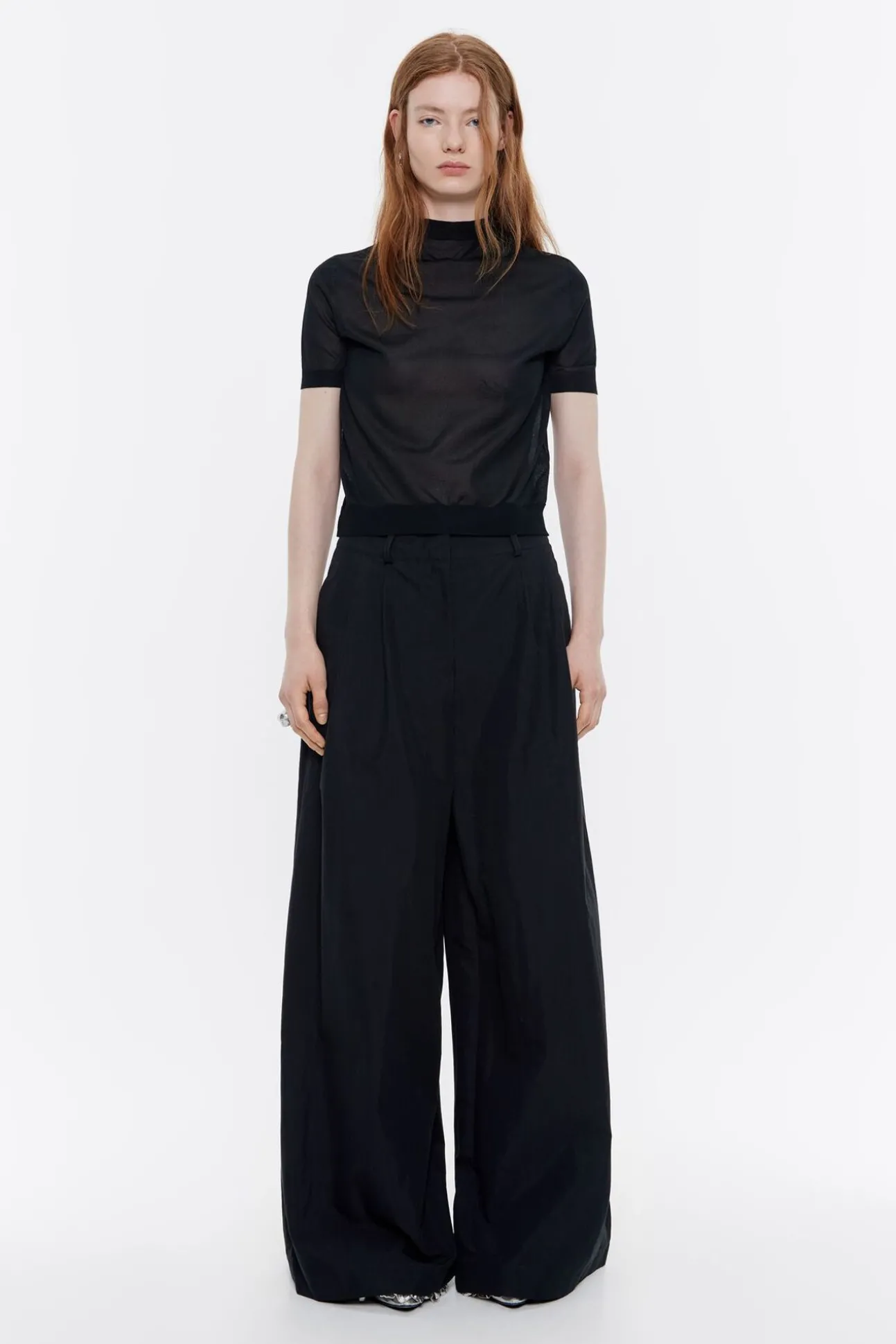 BIMBA Y LOLA Pantalon Campana Pinzas Negro<Mujer Pantalones