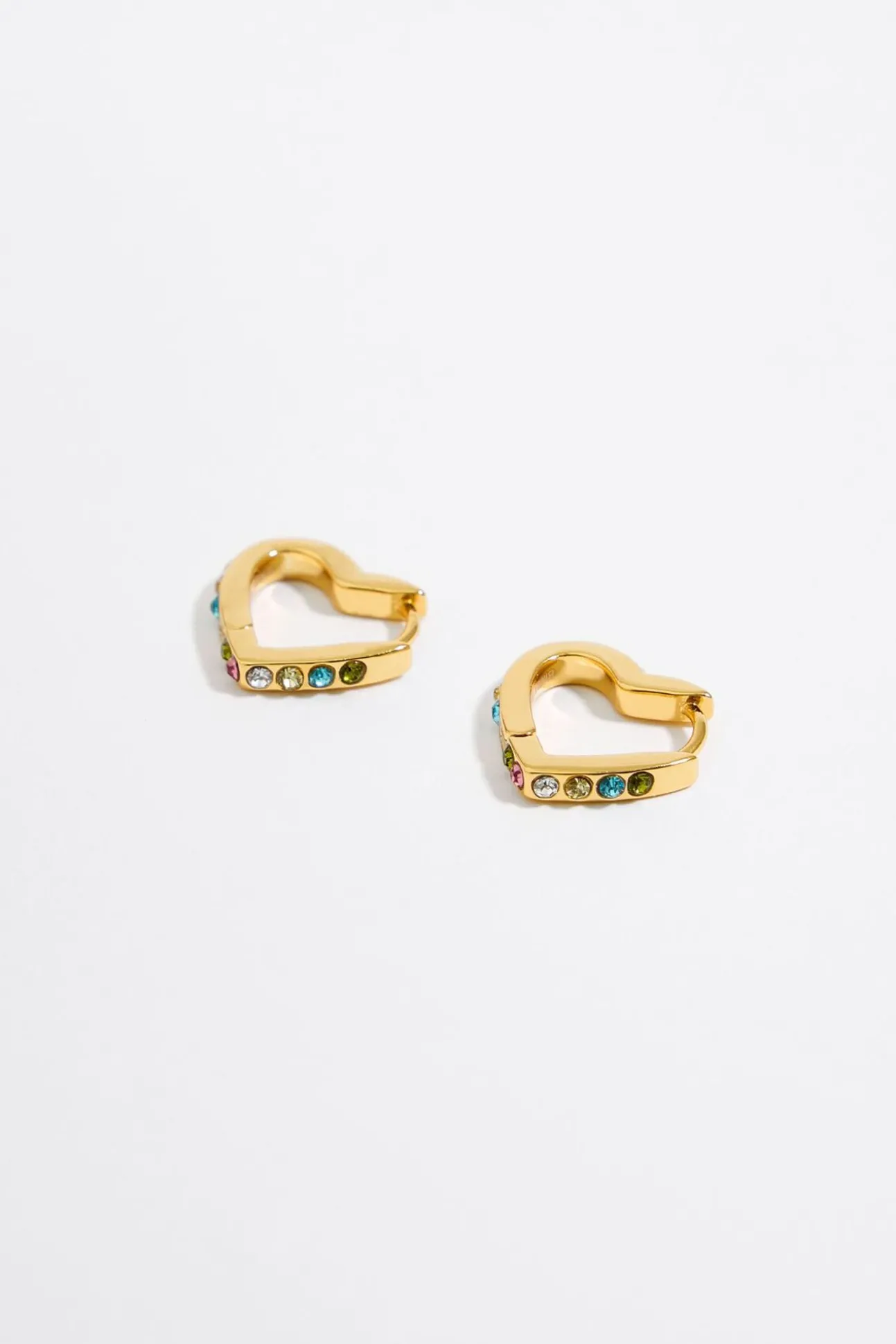 BIMBA Y LOLA Pendientes Aro Corazon Cristales Dorados<Mujer Pendientes