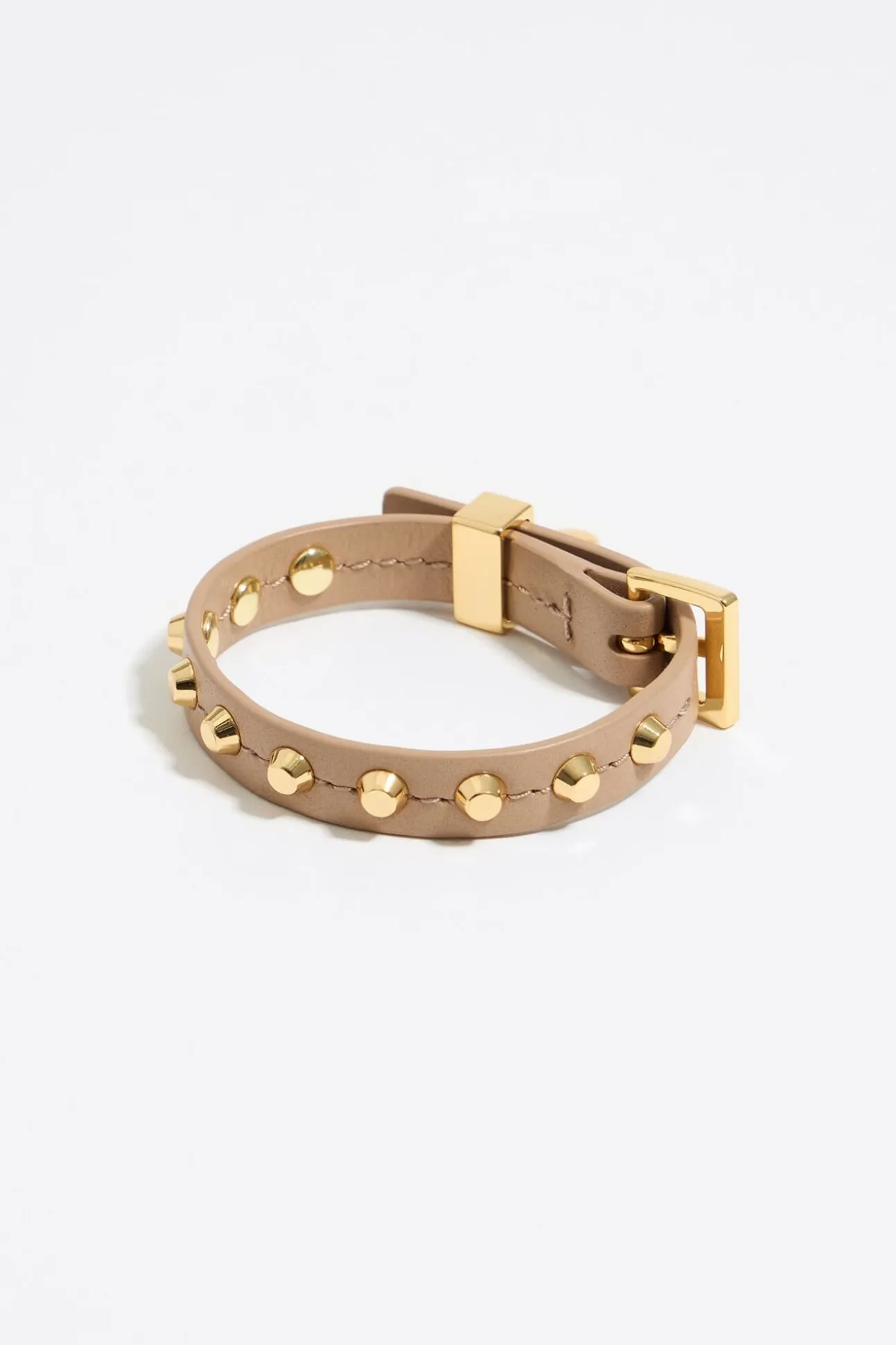 BIMBA Y LOLA Pulsera Piel Tachas Arena<Mujer Pulseras